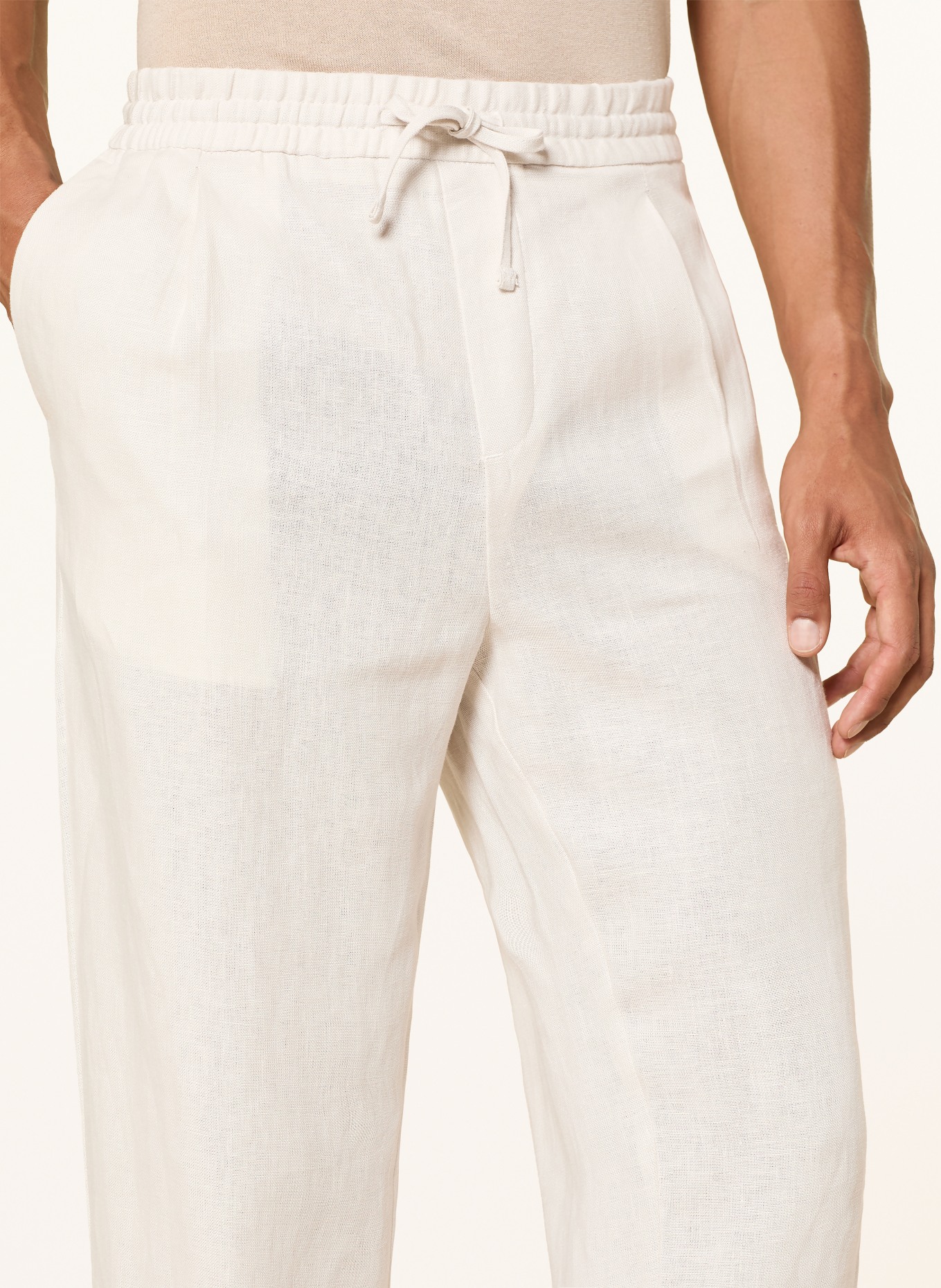 REISS Pantalon BARGES coupe slim style jogging: ÉCRU