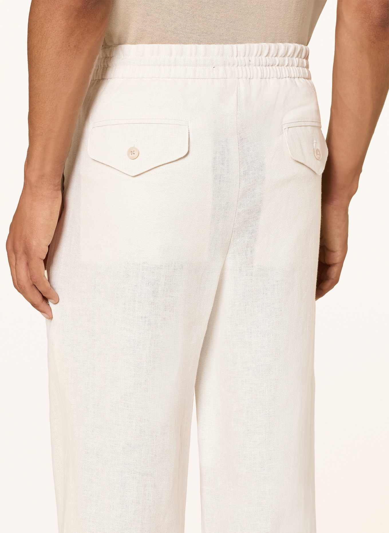 REISS Pantalon BARGES coupe slim style jogging: ÉCRU