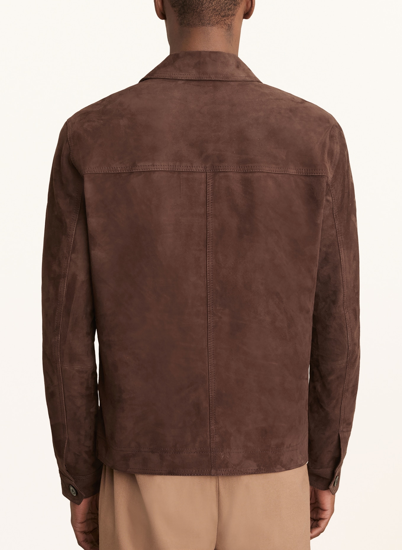 REISS Lederjacke WILSTEAD: DUNKELBRAUN
