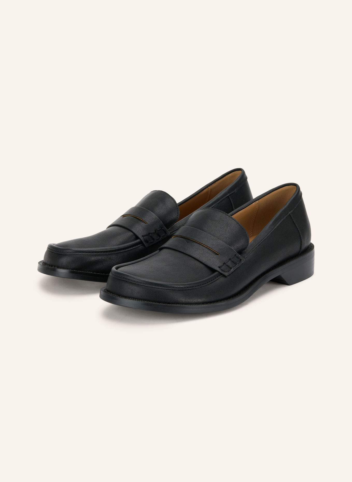 BIANCO Penny loafery BIAAVA: ČERNÁ