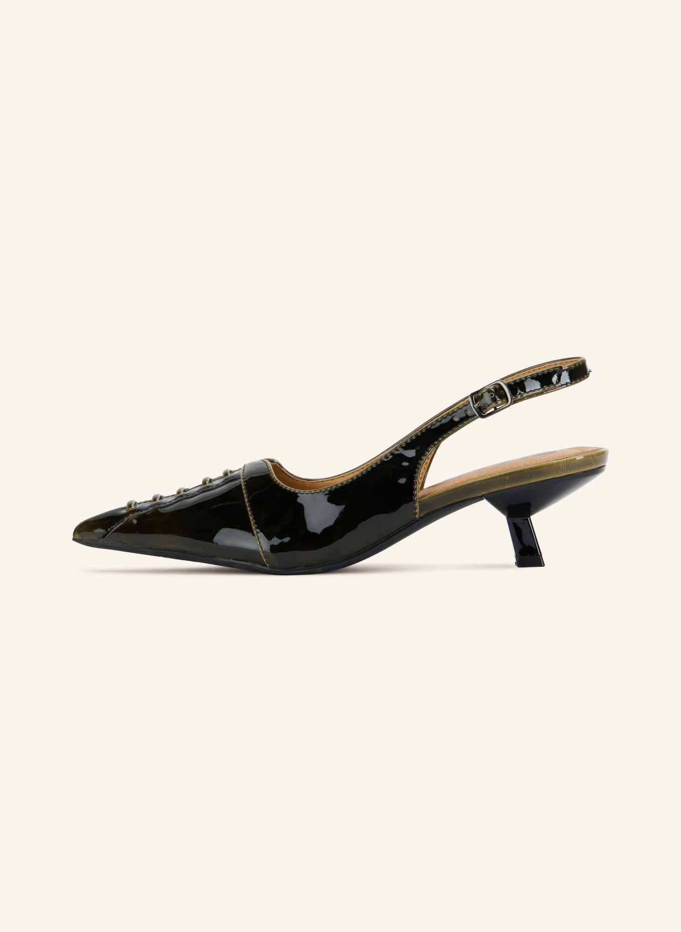 BIANCO Slingpumps BIAKRISTIN: DUNKELGRÜN / SILBER