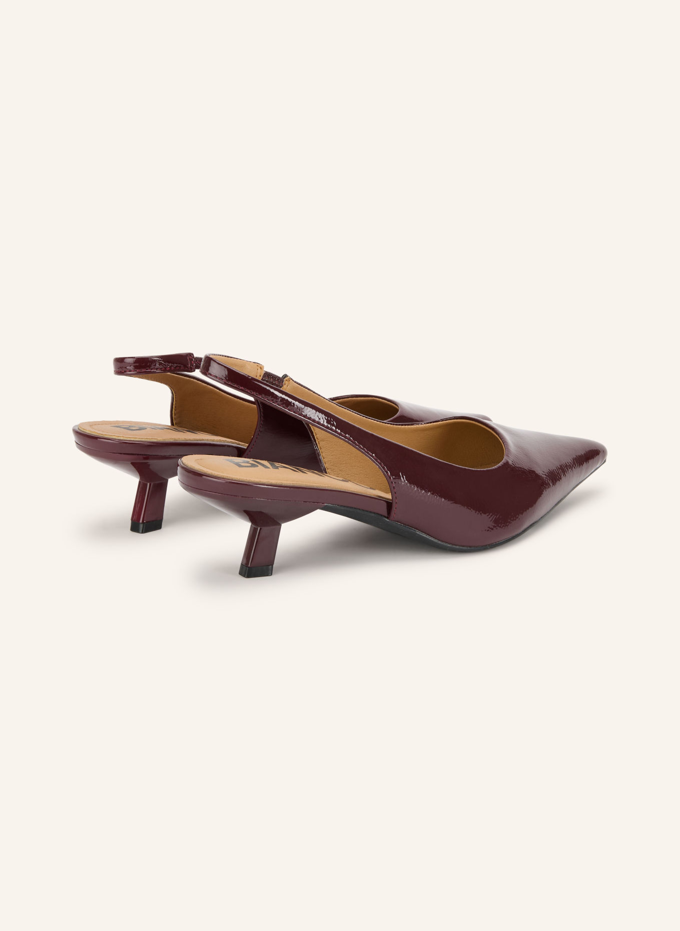 BIANCO Czółenka typu slingback BIAKRISTIN: CIEMNOCZERWONY