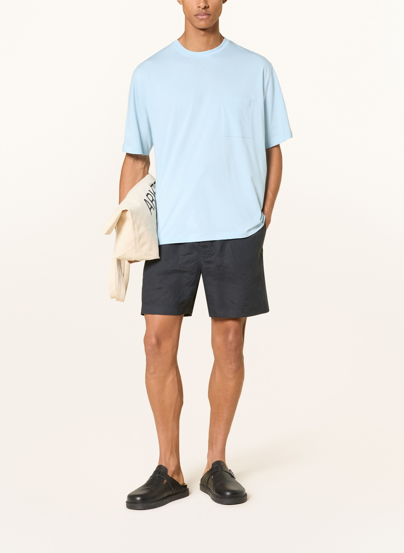 ARKET T-shirt: LIGHT BLUE