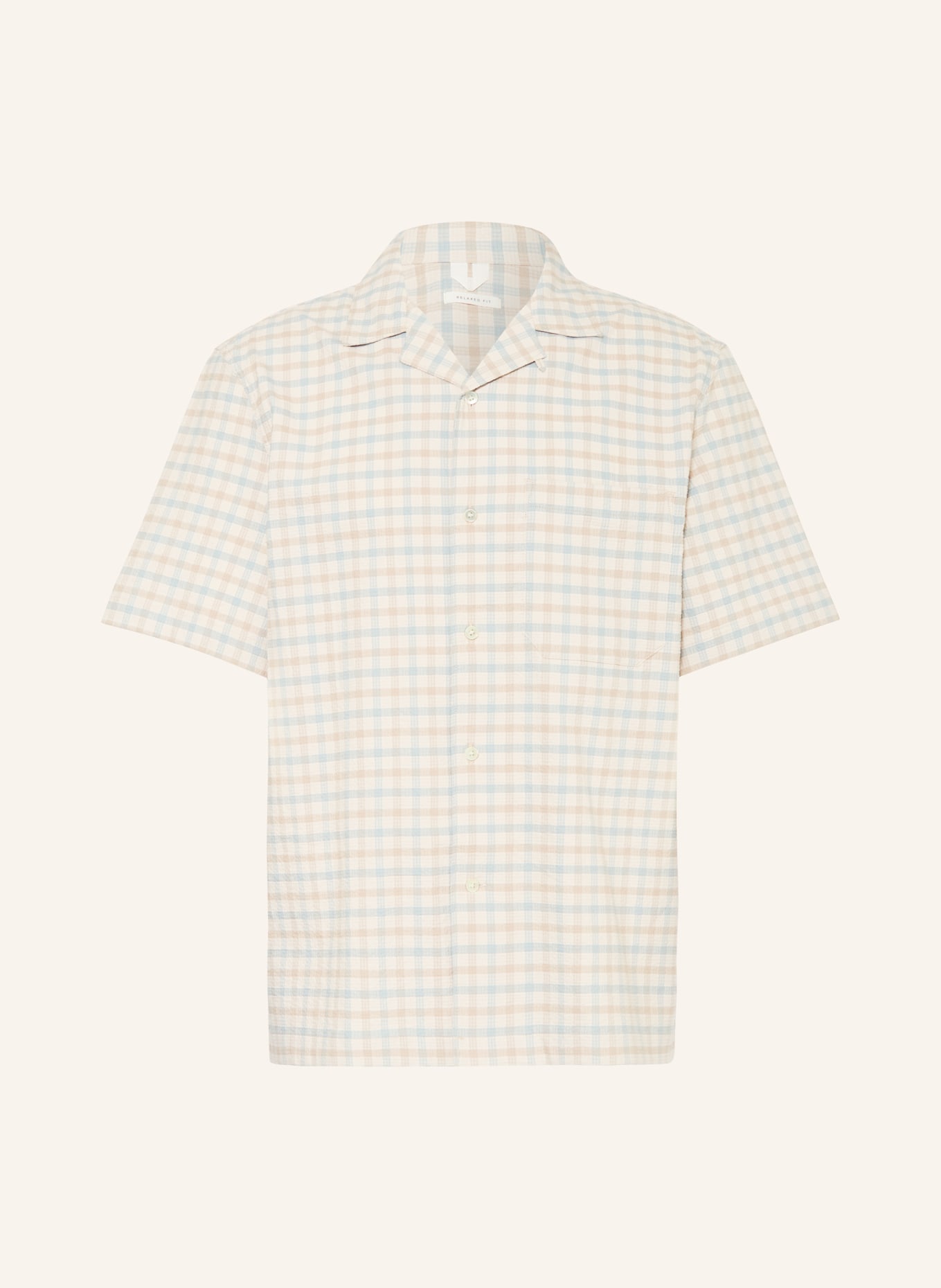 ARKET Resorthemd BINGO Relaxed Fit: LICHTGRIJS / BLAUWGRIJS / KAKI