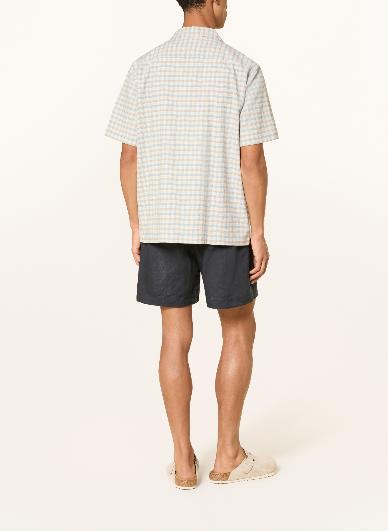 ARKET Resorthemd BINGO Relaxed Fit: LICHTGRIJS / BLAUWGRIJS / KAKI