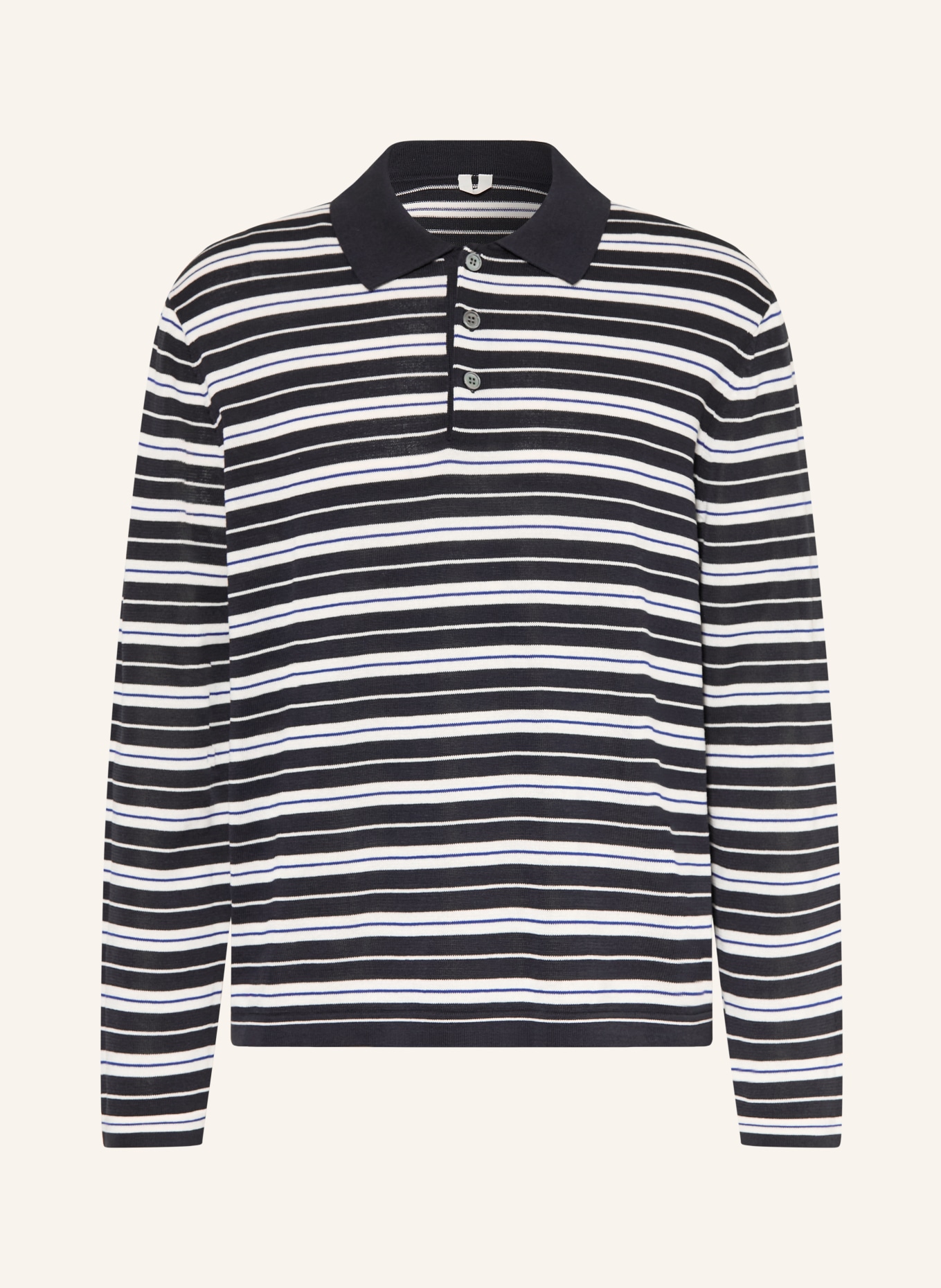 ARKET Polo en maille: BLEU FONCÉ / BLEU / BLANC