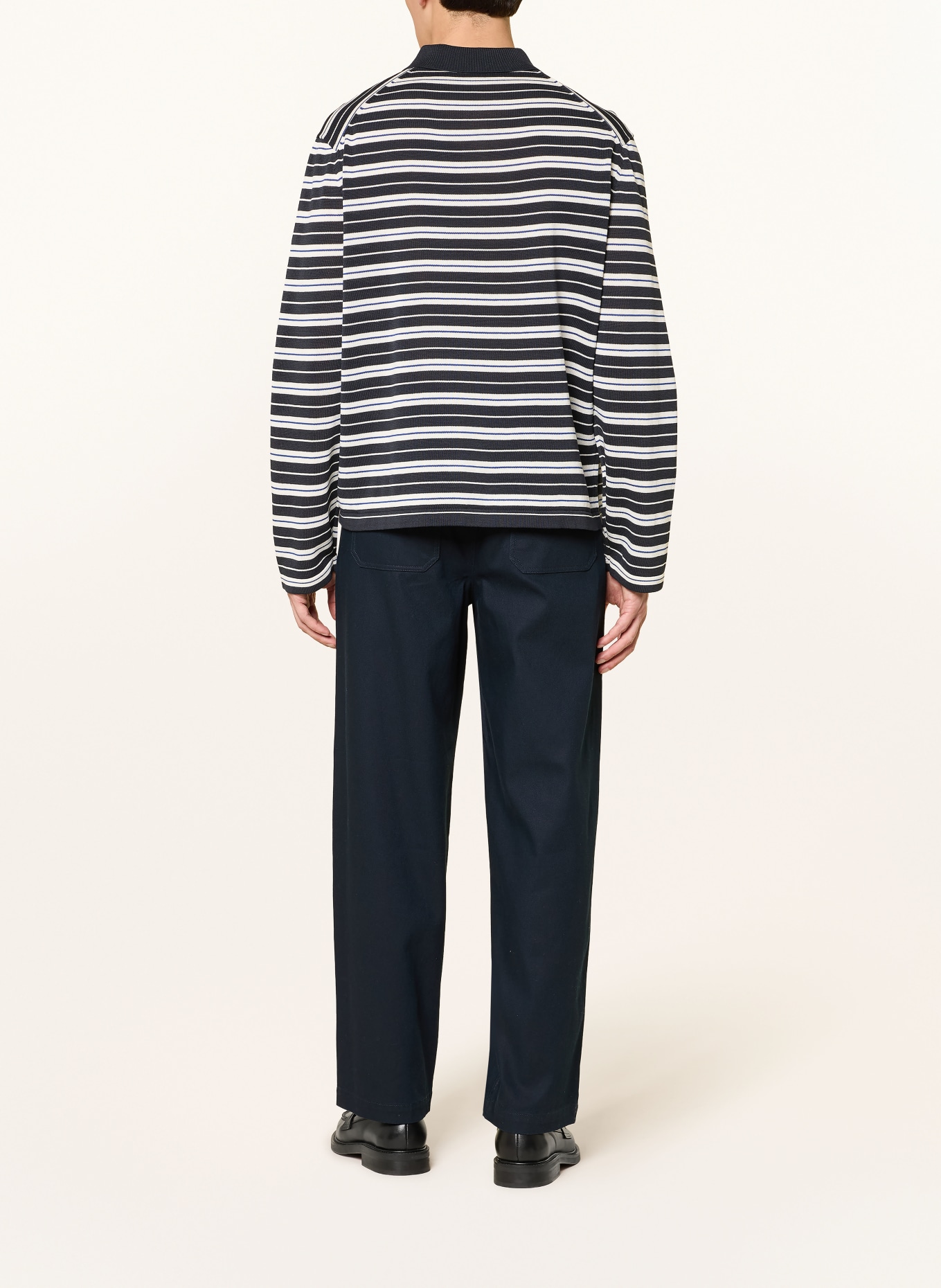 ARKET Polo en maille: BLEU FONCÉ / BLEU / BLANC