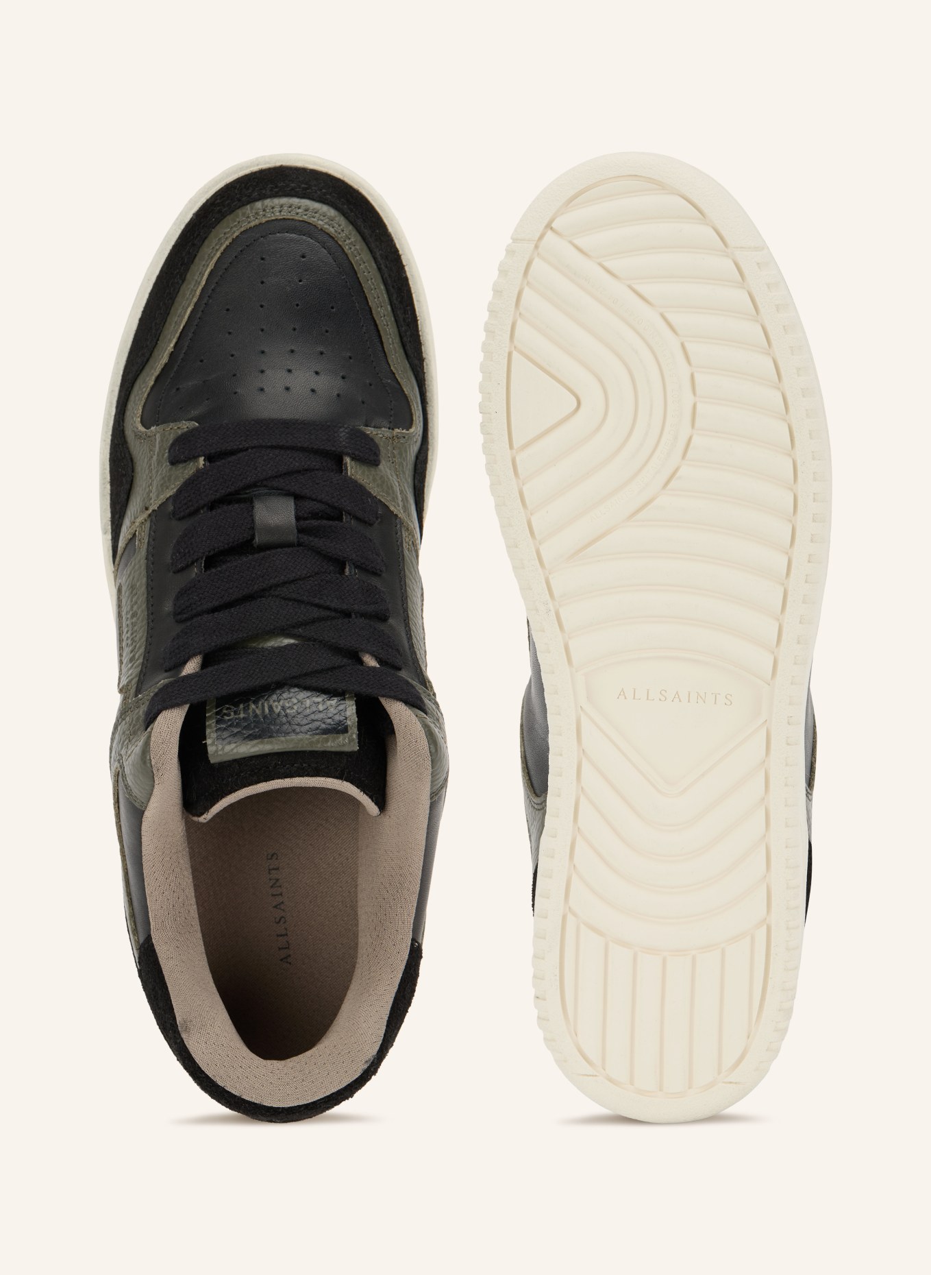 ALLSAINTS Sneaker REGAN PLUS: CZARNY / JASNOCZARY / KHAKI