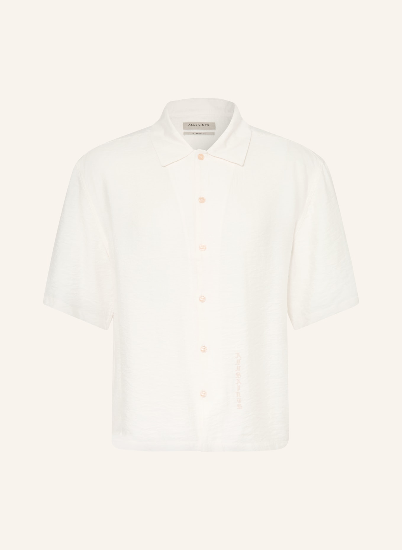 ALLSAINTS Košile s krátkým rukávem PURLEY Comfort Fit: BÍLÁ