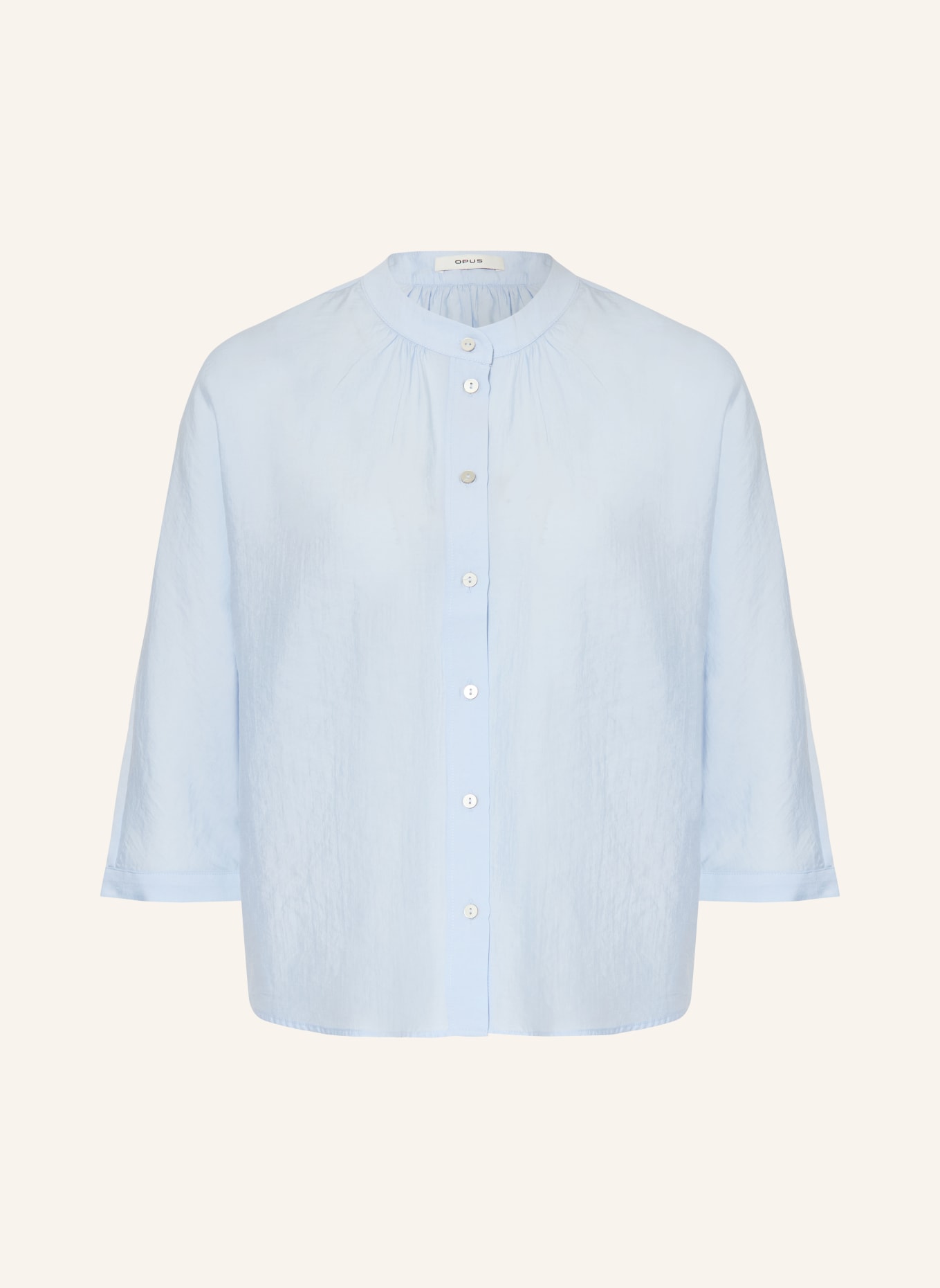 OPUS FABELL blouse-style shirt with 3/4 sleeves: LIGHT BLUE