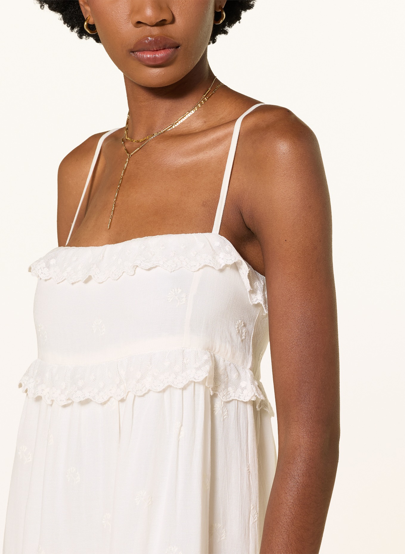ba&sh Kleid PENNY mit Spitze: ECRU