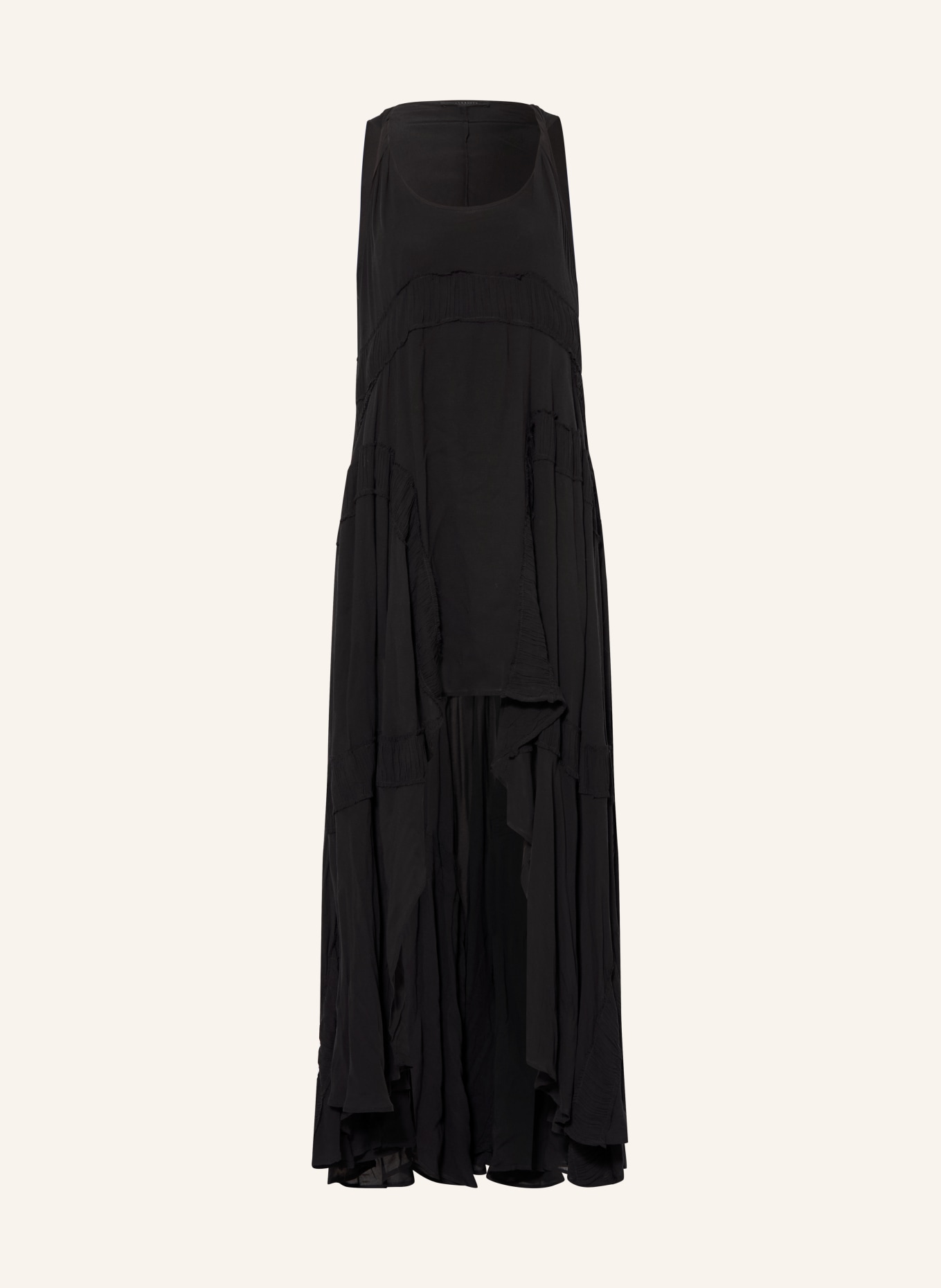 ALLSAINTS Robe DORINA à volants: NOIR