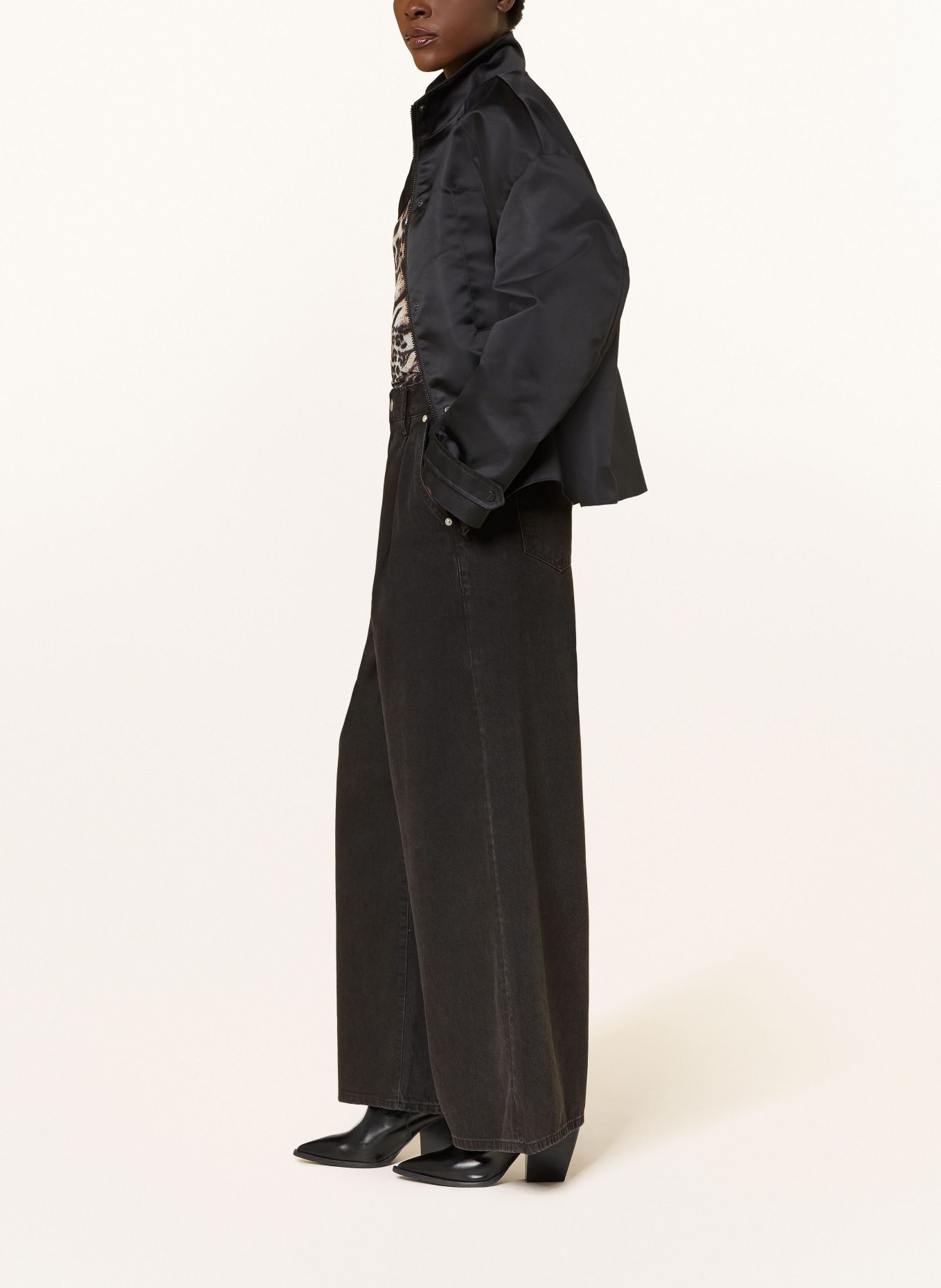 ALLSAINTS Jean à jambes larges HAZE: 162 Washed Black