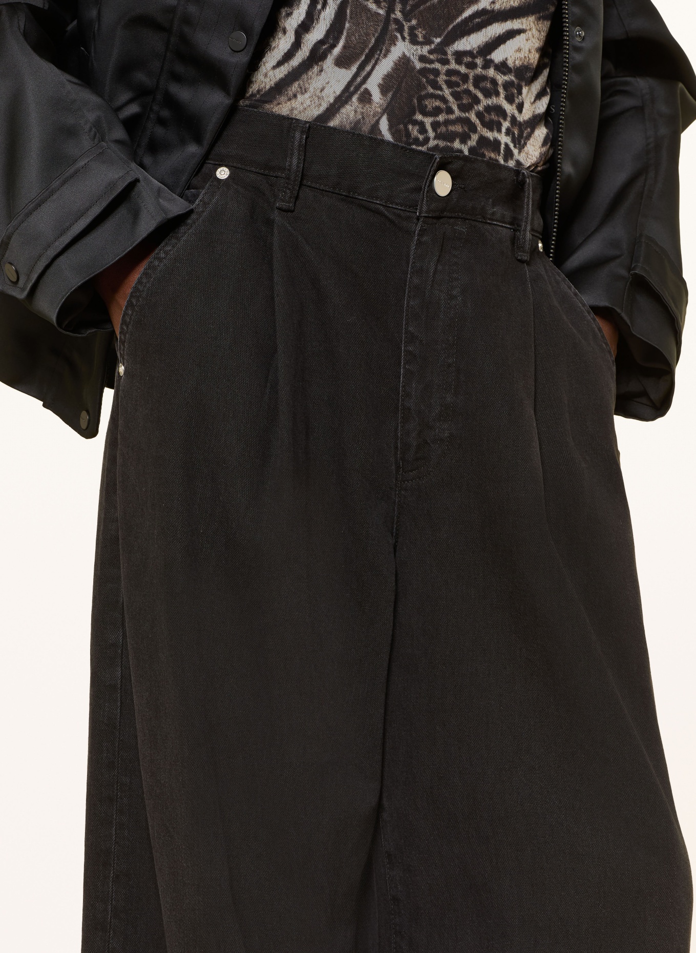 ALLSAINTS Jean à jambes larges HAZE: 162 Washed Black