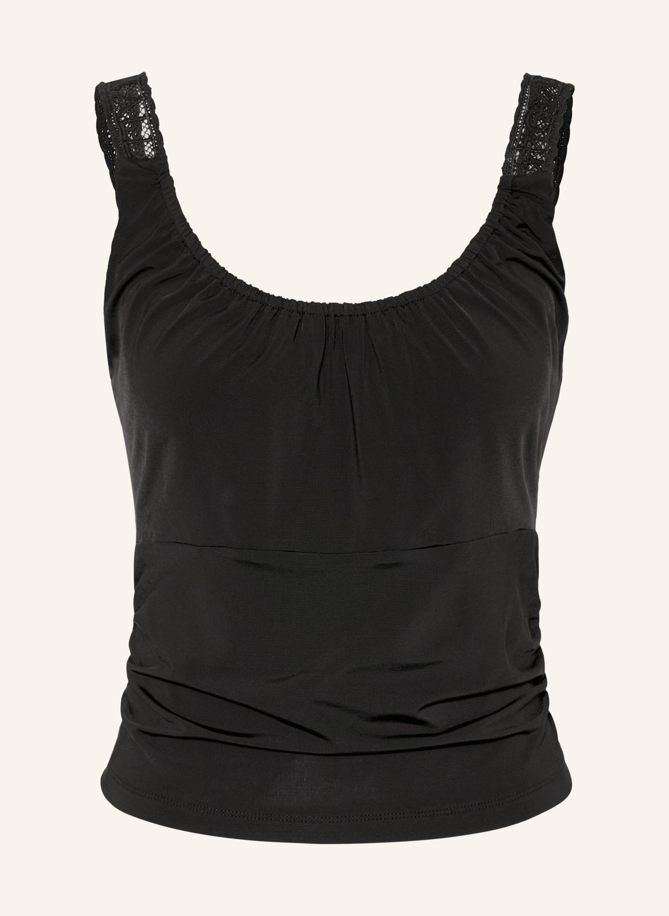 ALLSAINTS Top CELENA mit Spitze: SCHWARZ