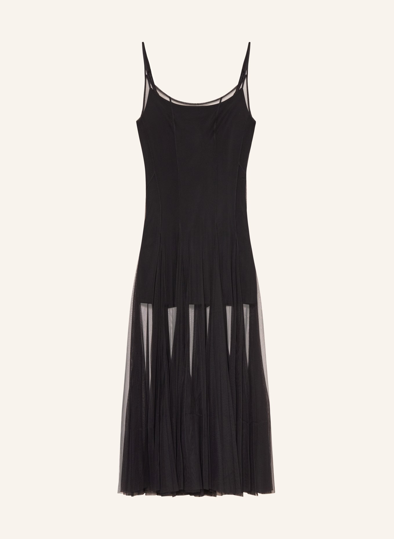 ALLSAINTS Mesh-Kleid HARMONIA: SCHWARZ
