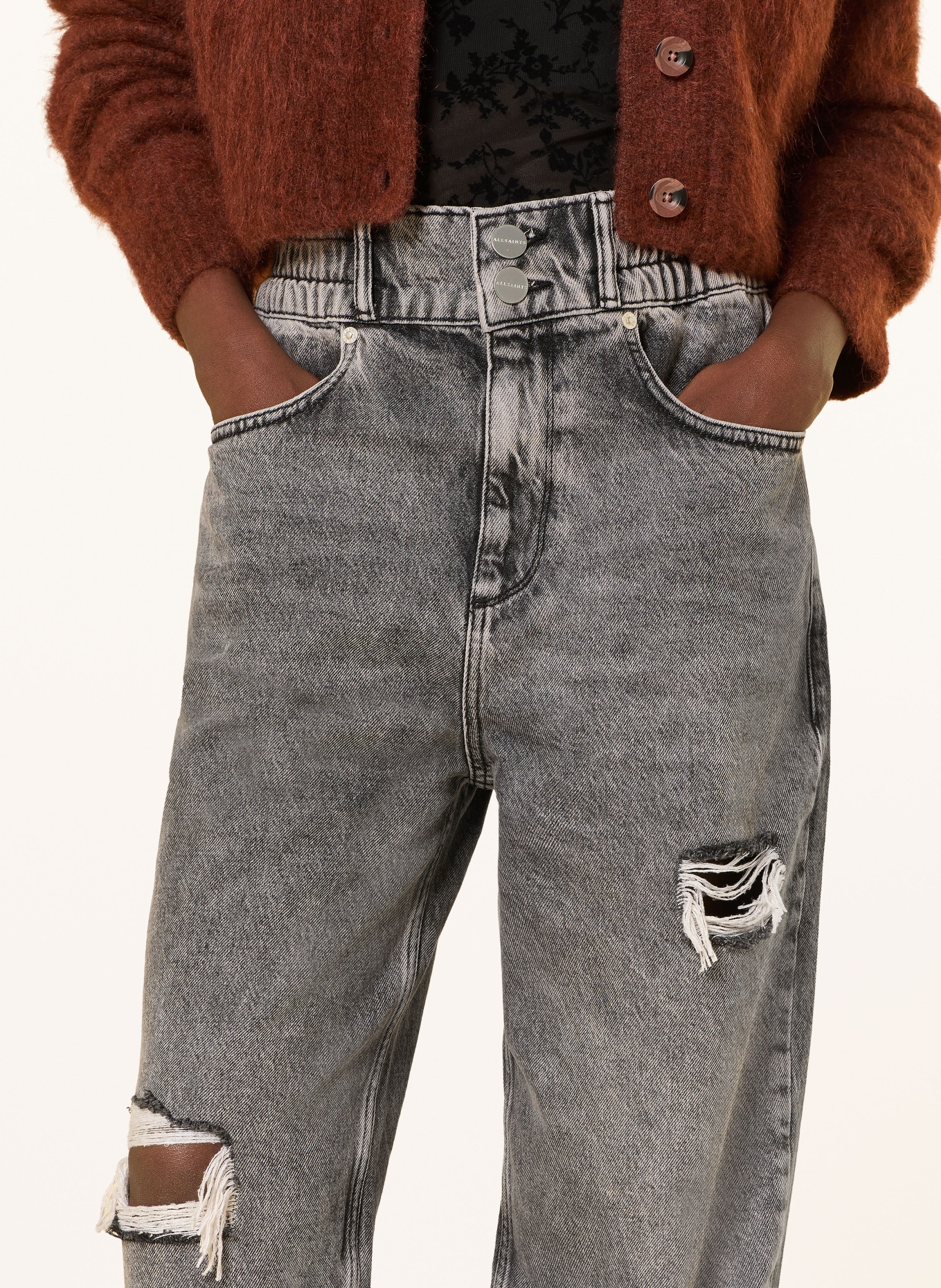 ALLSAINTS Destroyed Jeans DAISY: 755 Washed Grey