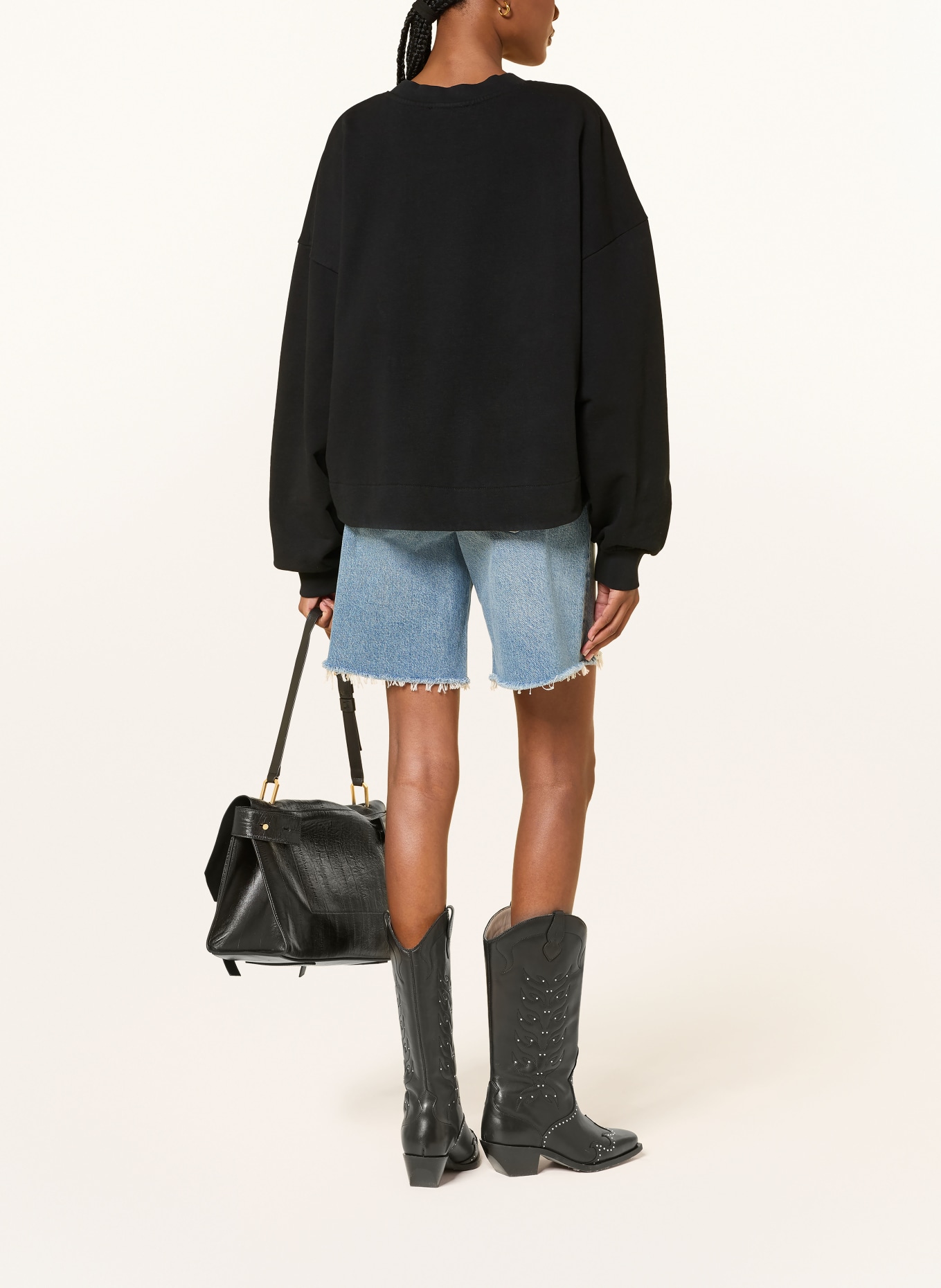 ALLSAINTS Sweatshirt DASH: SCHWARZ / WEISS