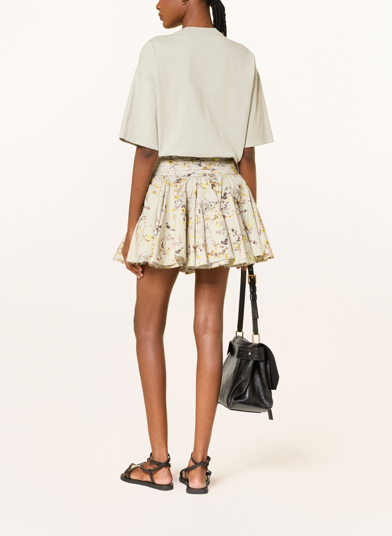 ALLSAINTS Skort TULIP: HELLGRÜN / TAUPE / GELB