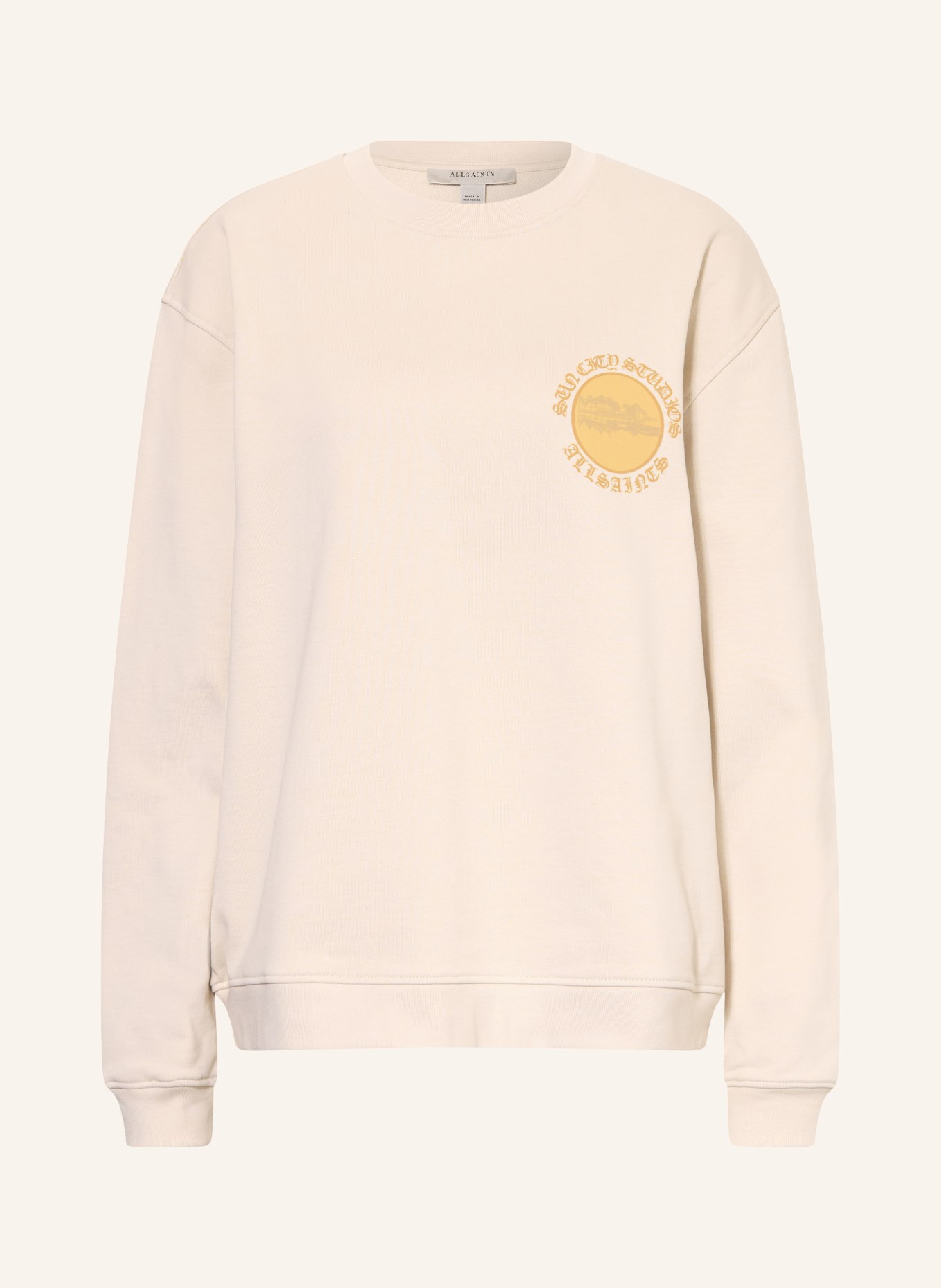 ALLSAINTS Sweatshirt SUN CITY ETTA: CREME / DUNKELGELB