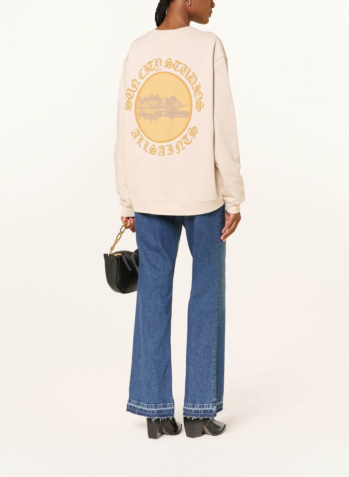 ALLSAINTS Sweatshirt SUN CITY ETTA: CREME / DUNKELGELB