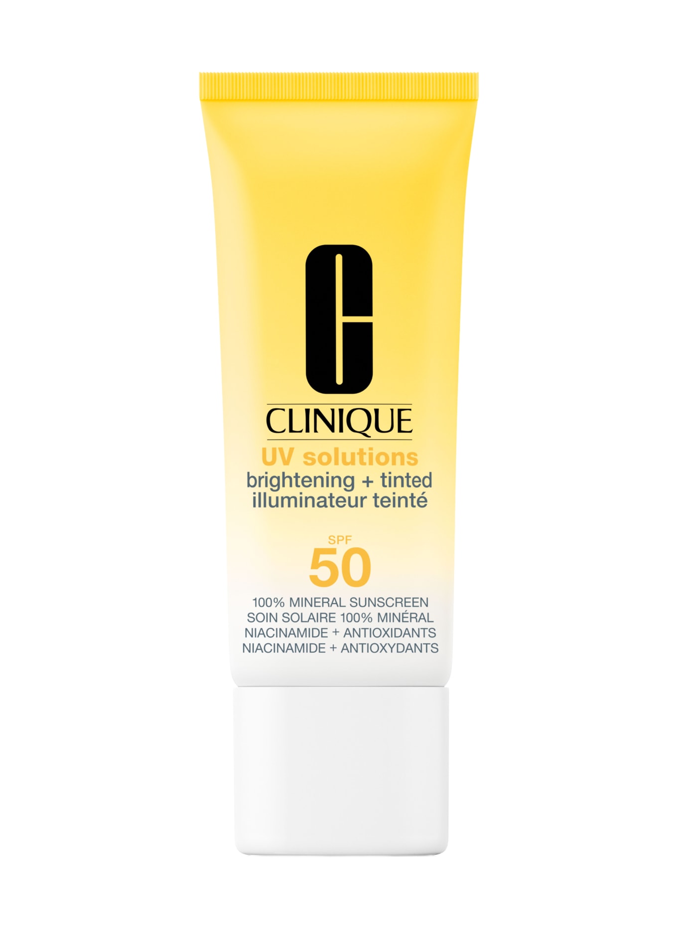 CLINIQUE UV SOLUTIONS BRIGHTENING TINTED SUNSCREAM SPF50: LIGHT