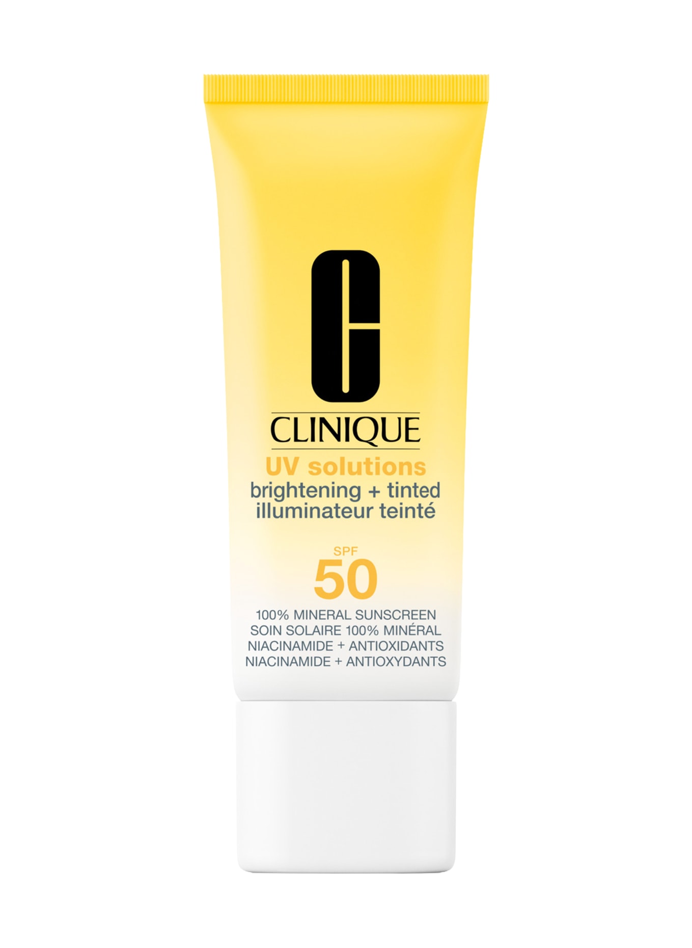 CLINIQUE UV SOLUTIONS BRIGHTENING TINTED SUNSCREAM SPF50: MEDIUM-DEEP