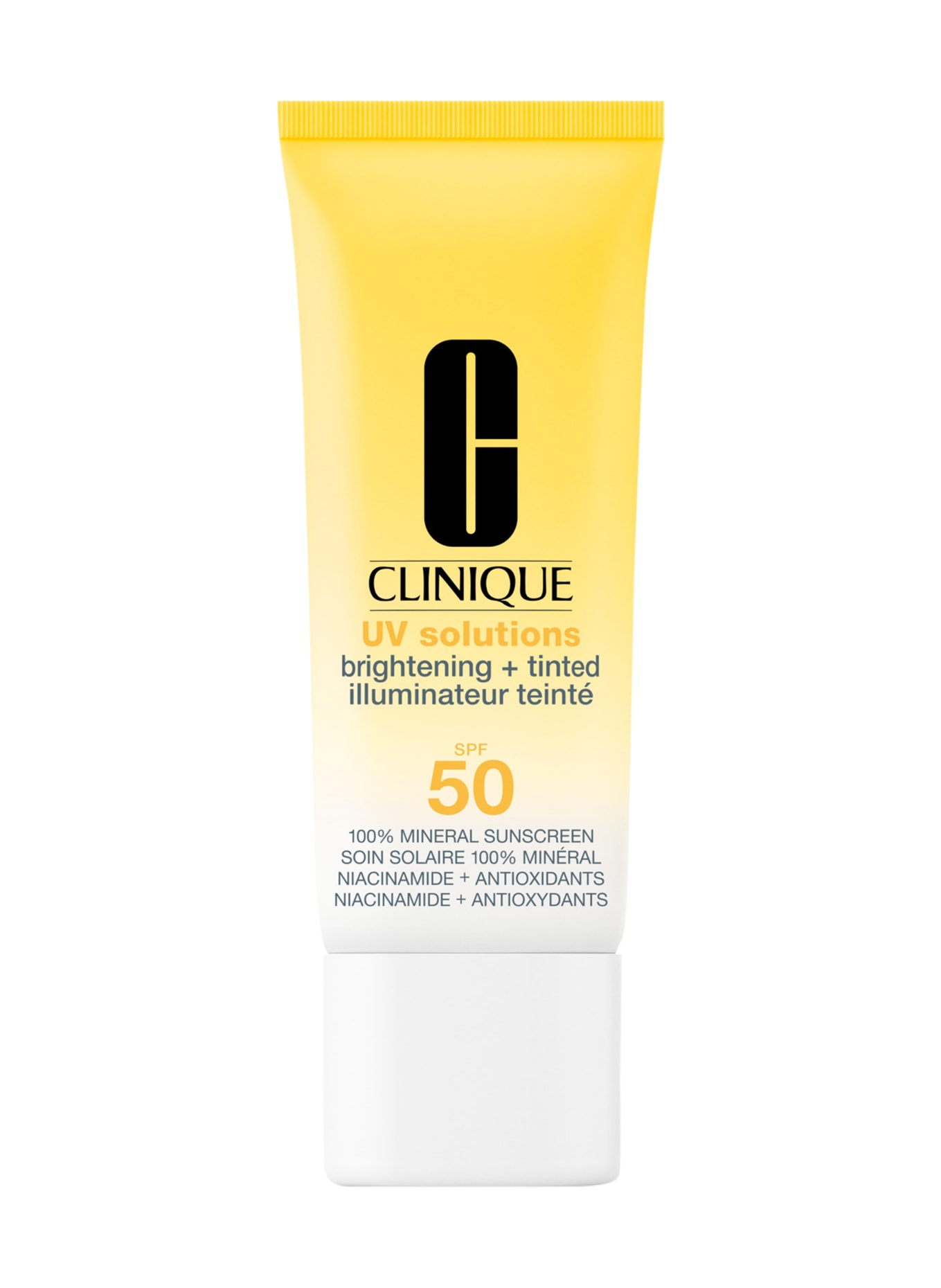 CLINIQUE UV SOLUTIONS BRIGHTENING TINTED SUNSCREAM SPF50: DEEP