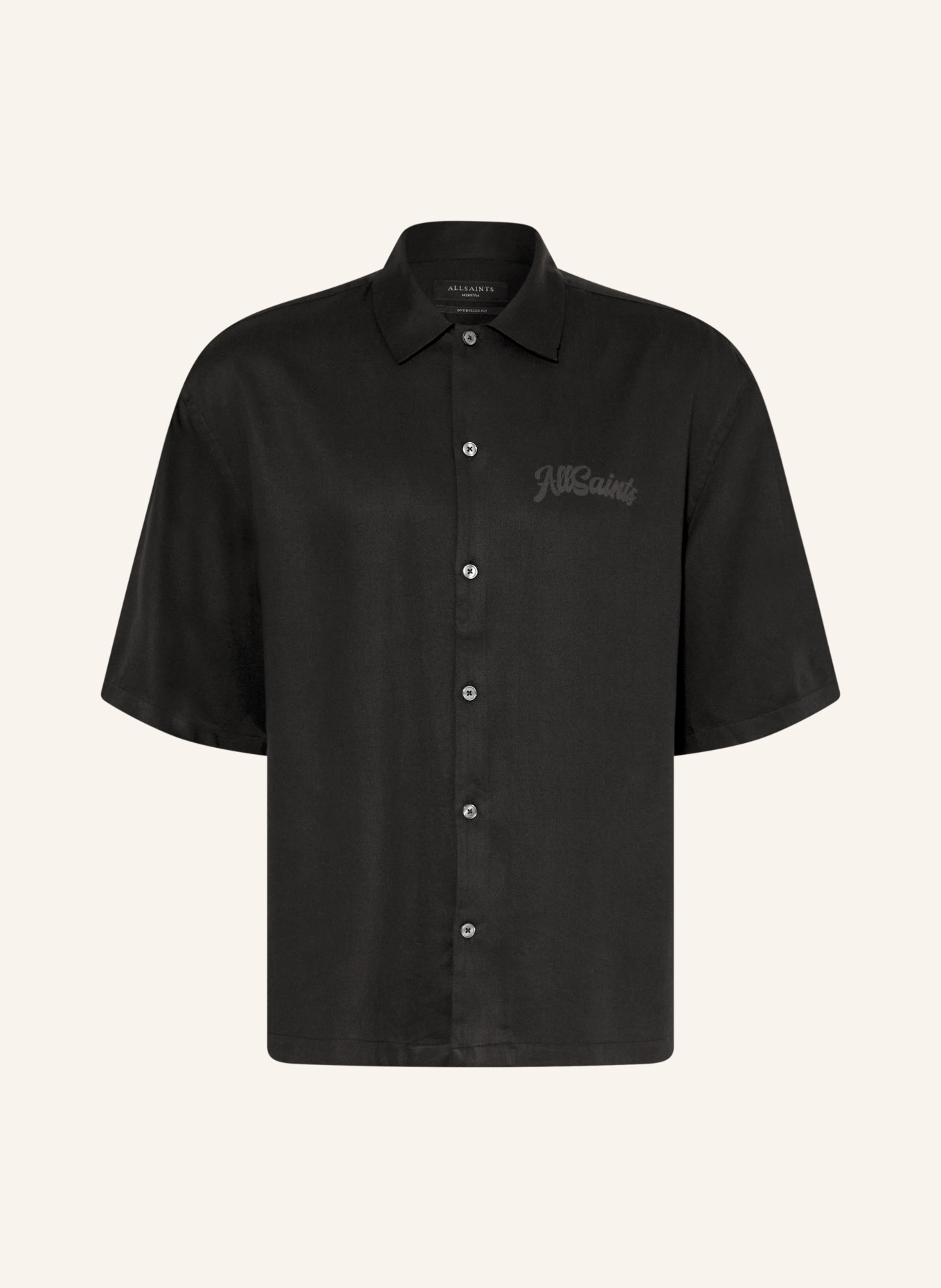 ALLSAINTS CIRCE Short-Sleeve Shirt: BLACK