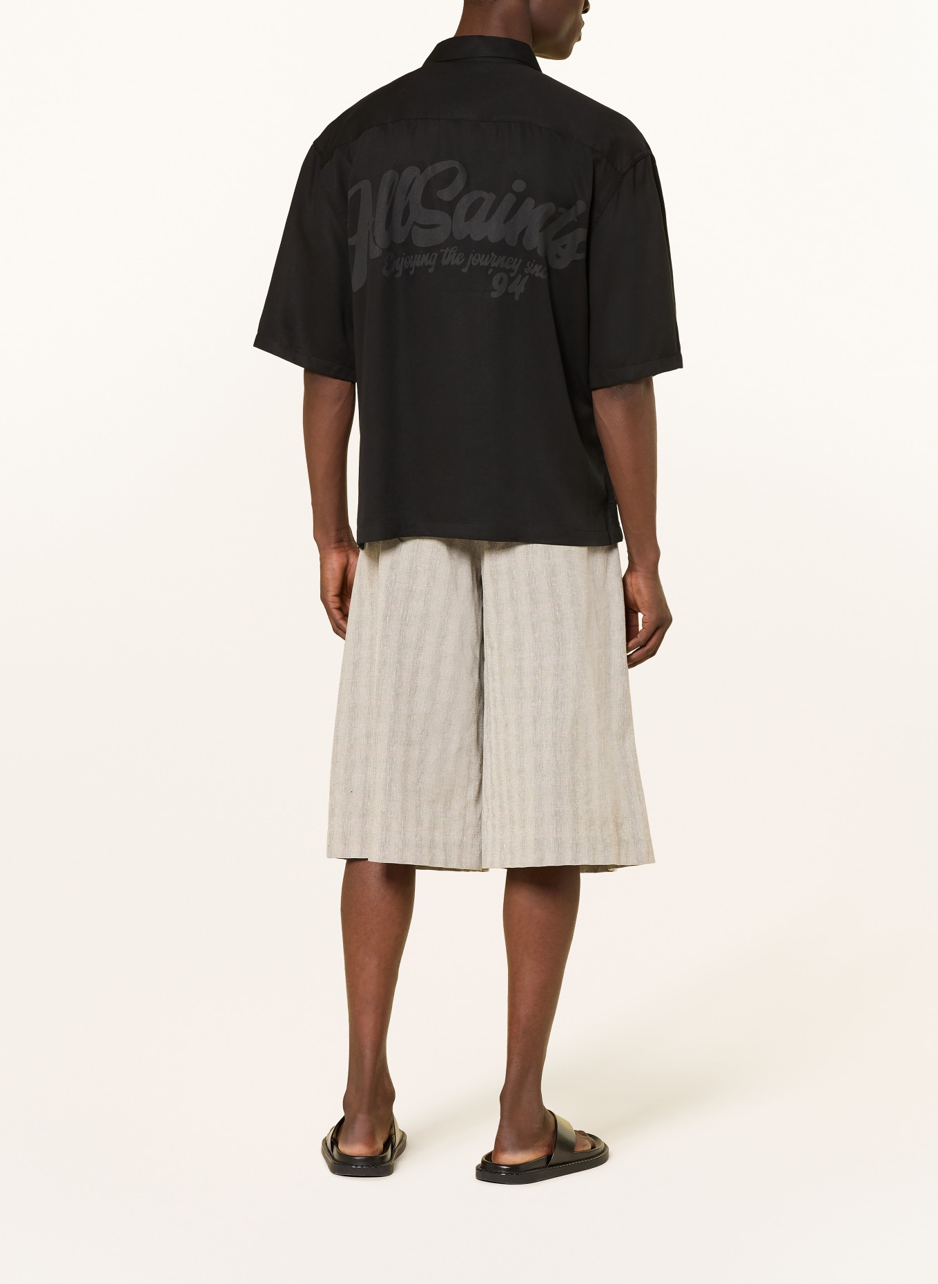 ALLSAINTS CIRCE Short-Sleeve Shirt: BLACK