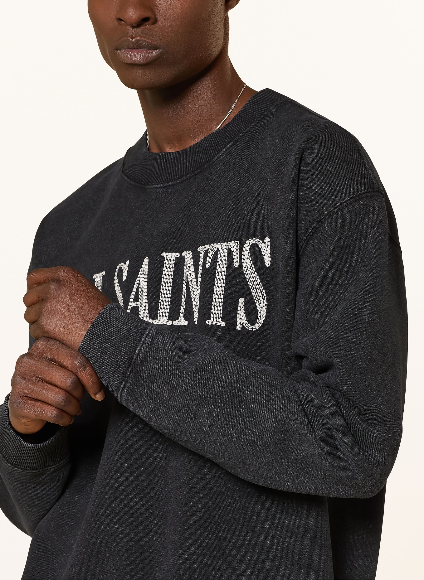 ALLSAINTS Sweatshirt DASH: SCHWARZ / WEISS