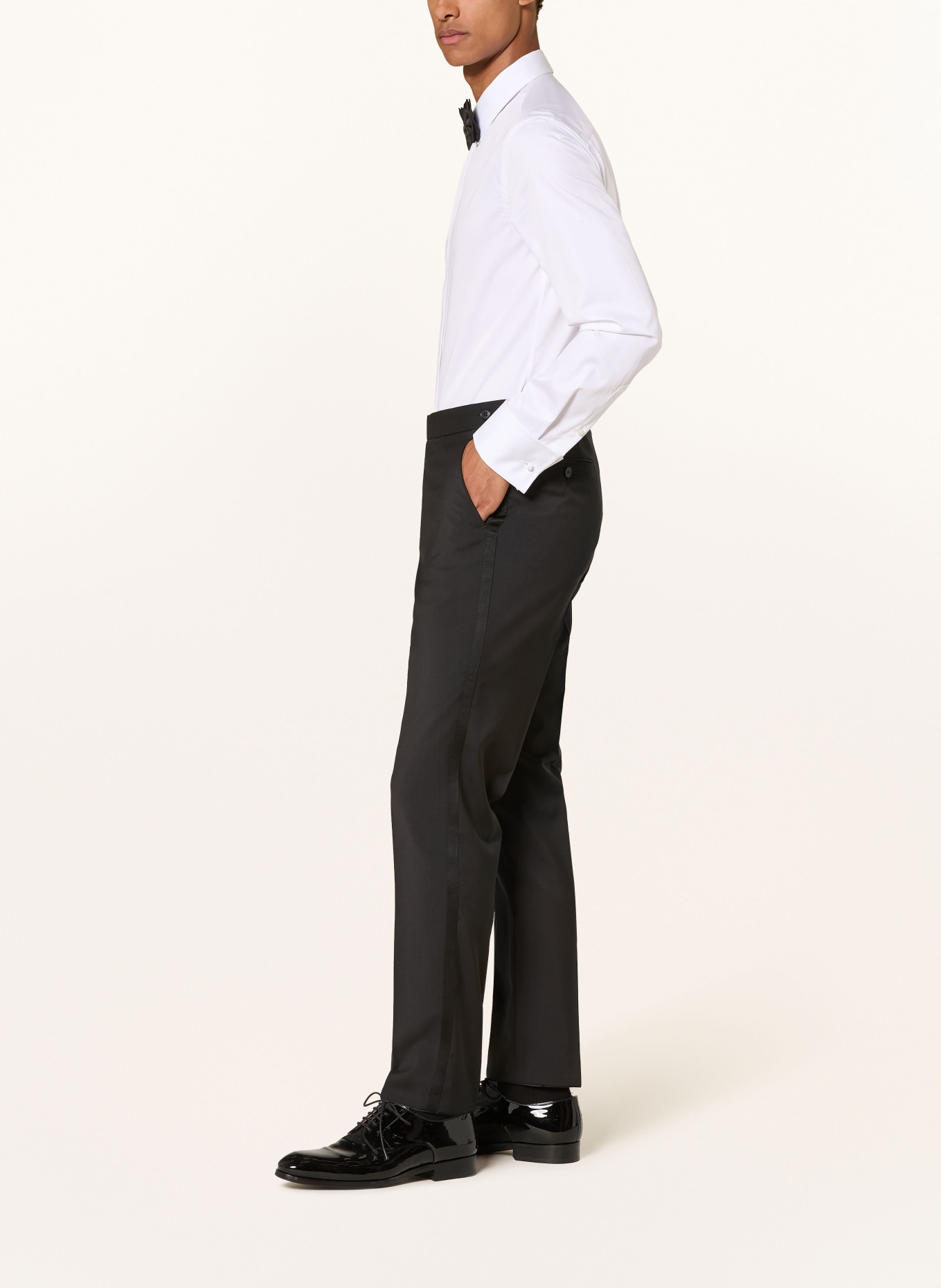 DIGEL Smokingbroek SHAWN Modern Fit met galonstrepen: 10 SCHWARZ