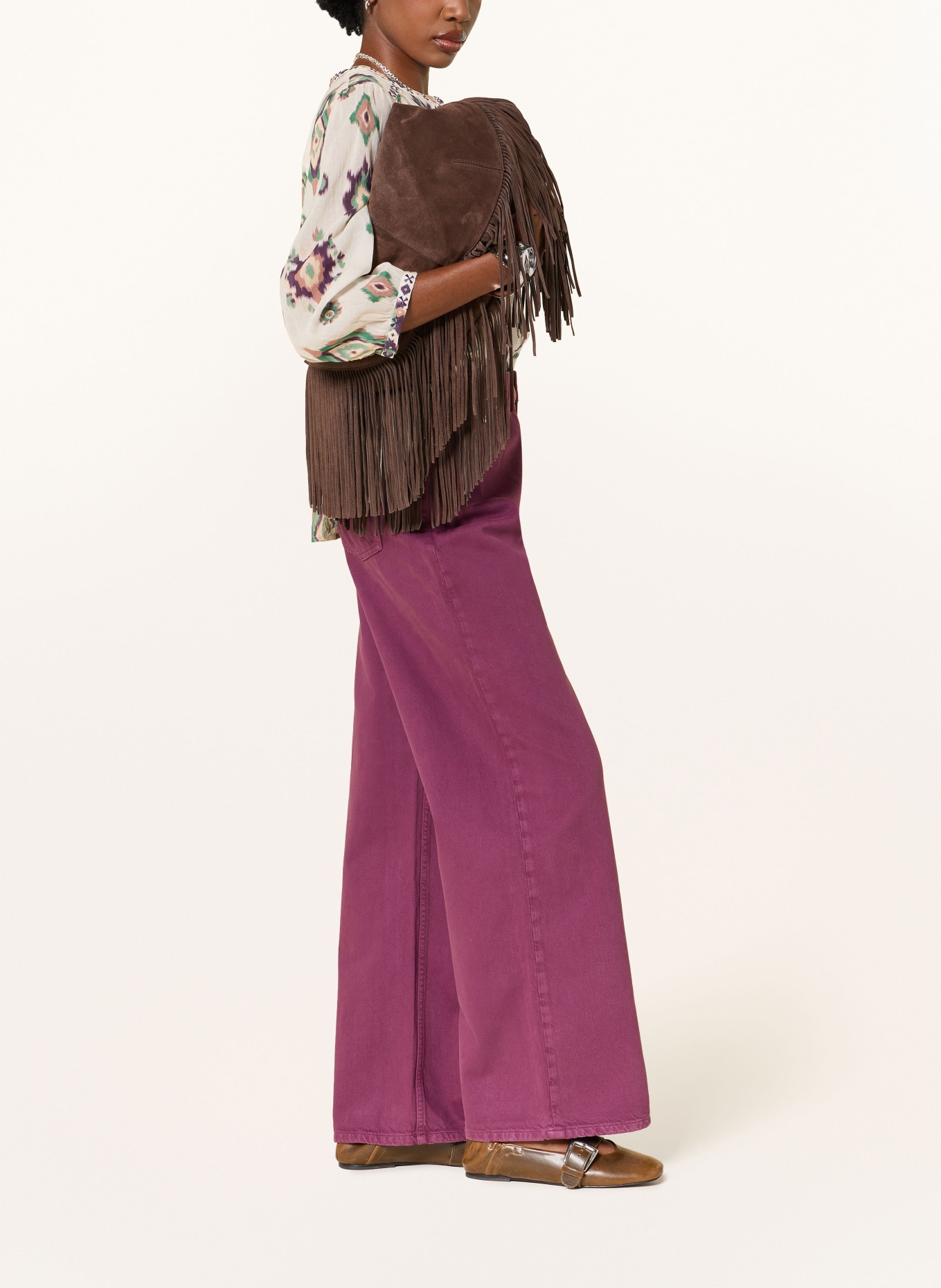 ba&sh Wide Leg Jeans BONEY: PURPLE DARK PURPLE