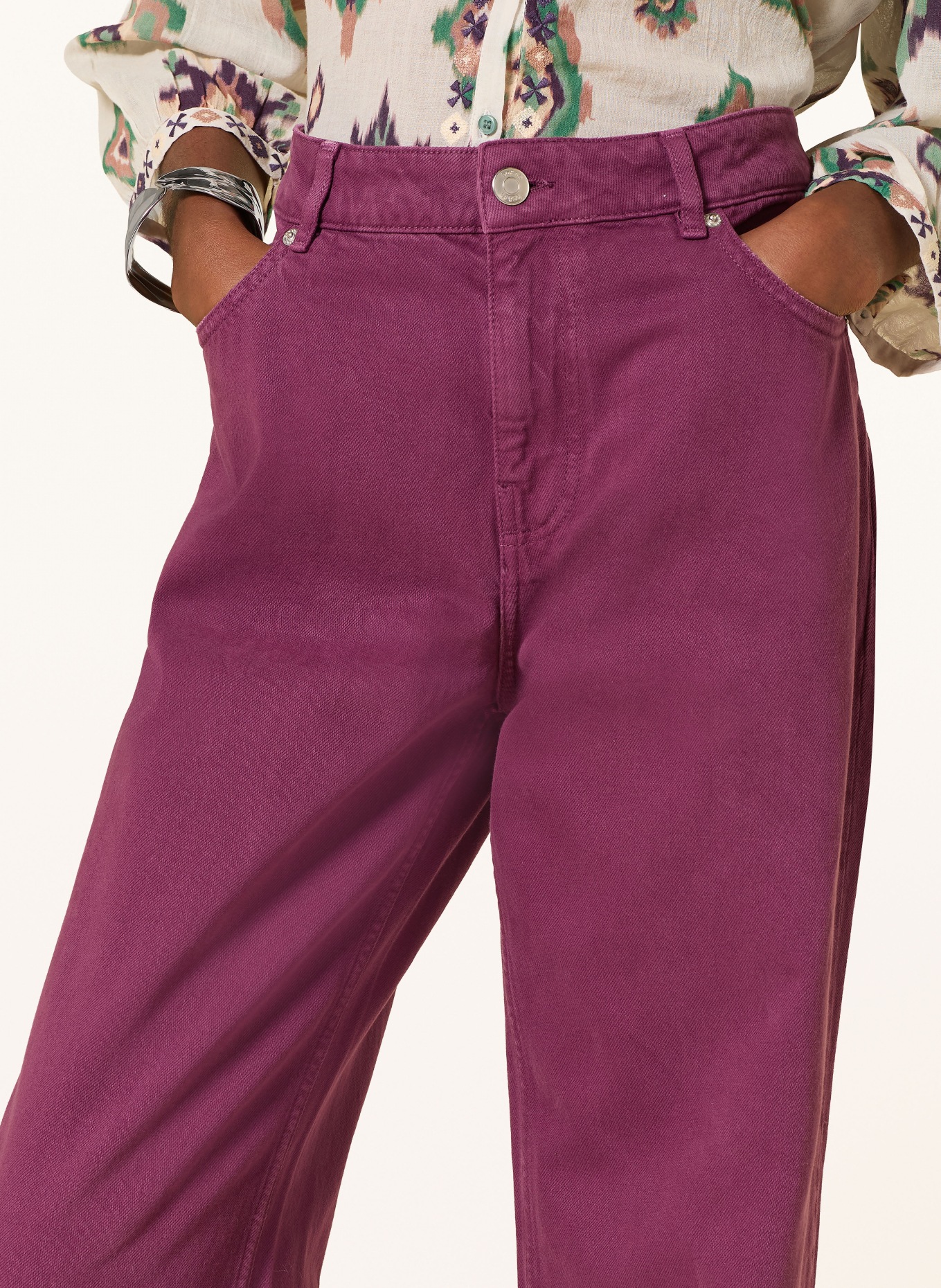 ba&sh Wide Leg Jeans BONEY: PURPLE DARK PURPLE