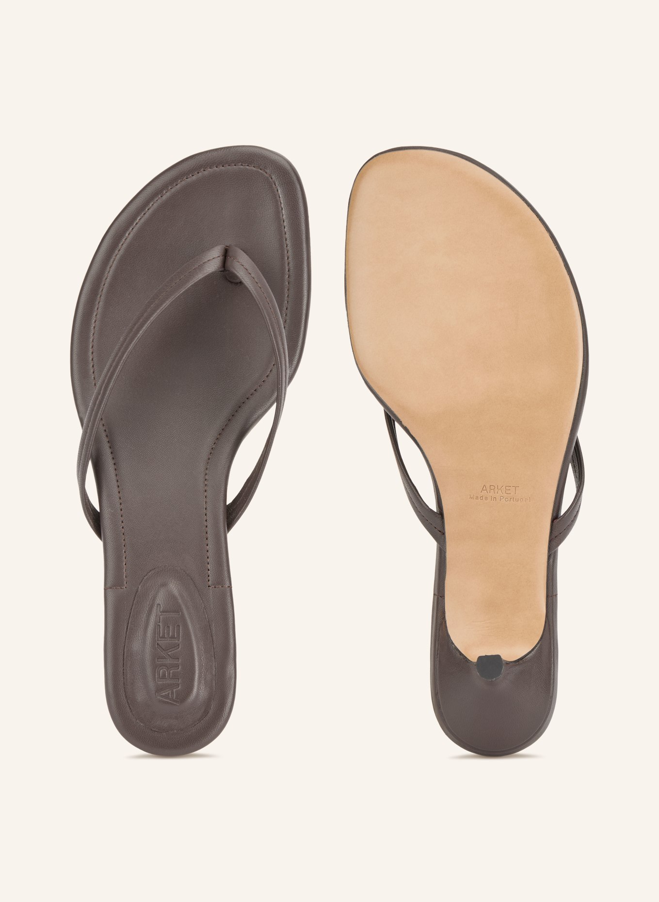 ARKET Thong sandals: DARK BROWN