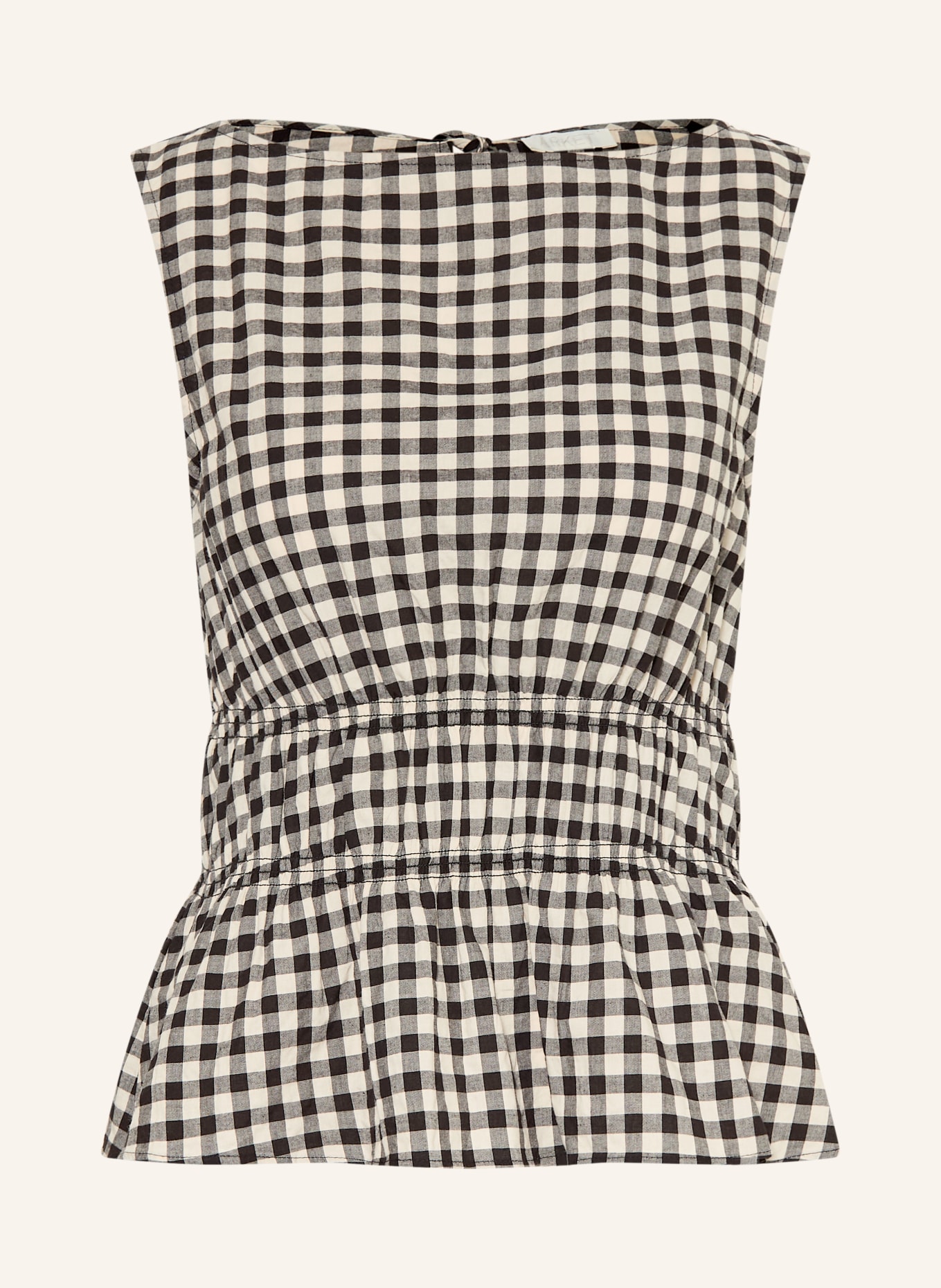 ARKET ANEMONE Blouse Top: BLACK / ECRU