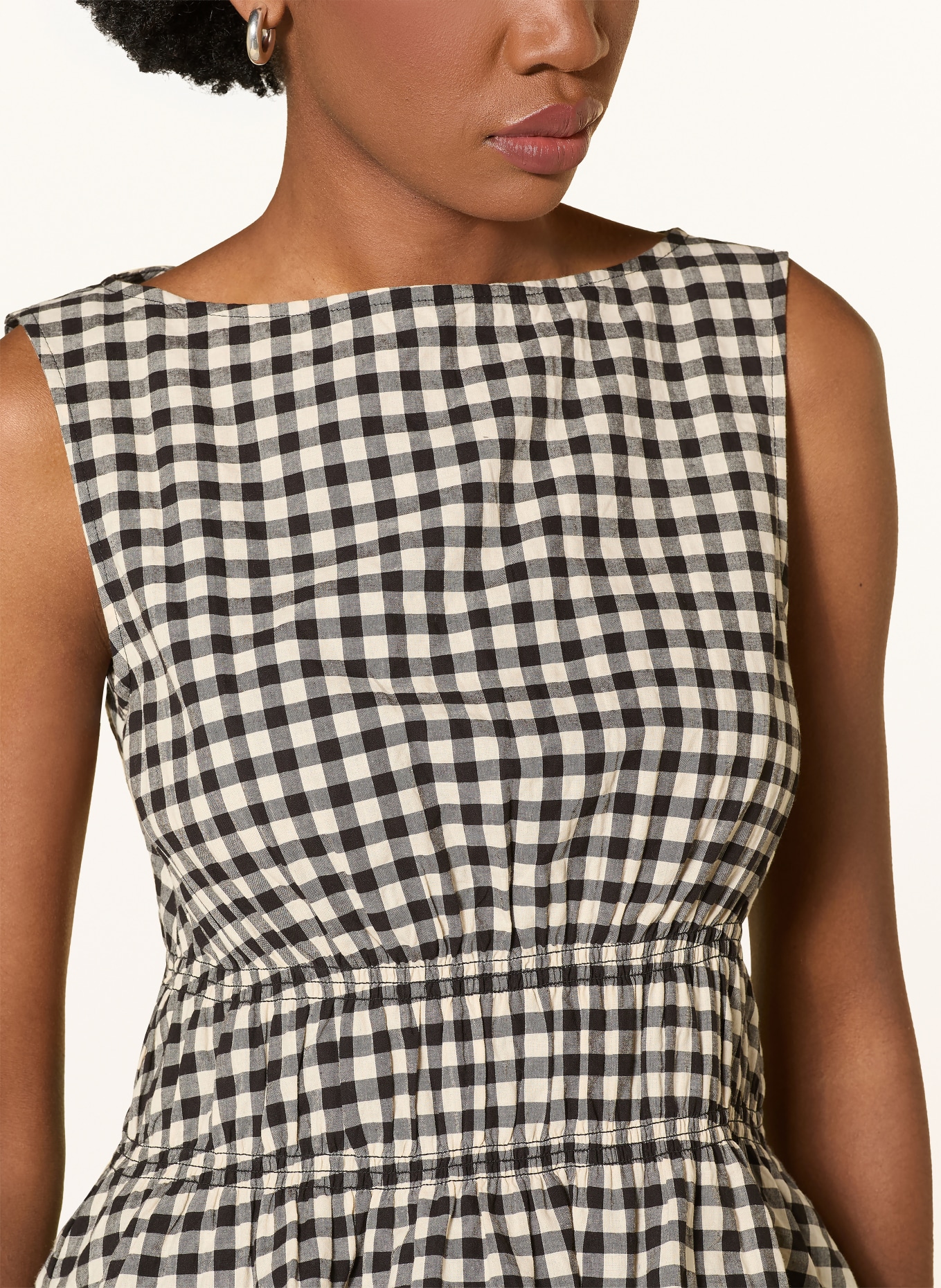 ARKET ANEMONE Blouse Top: BLACK / ECRU