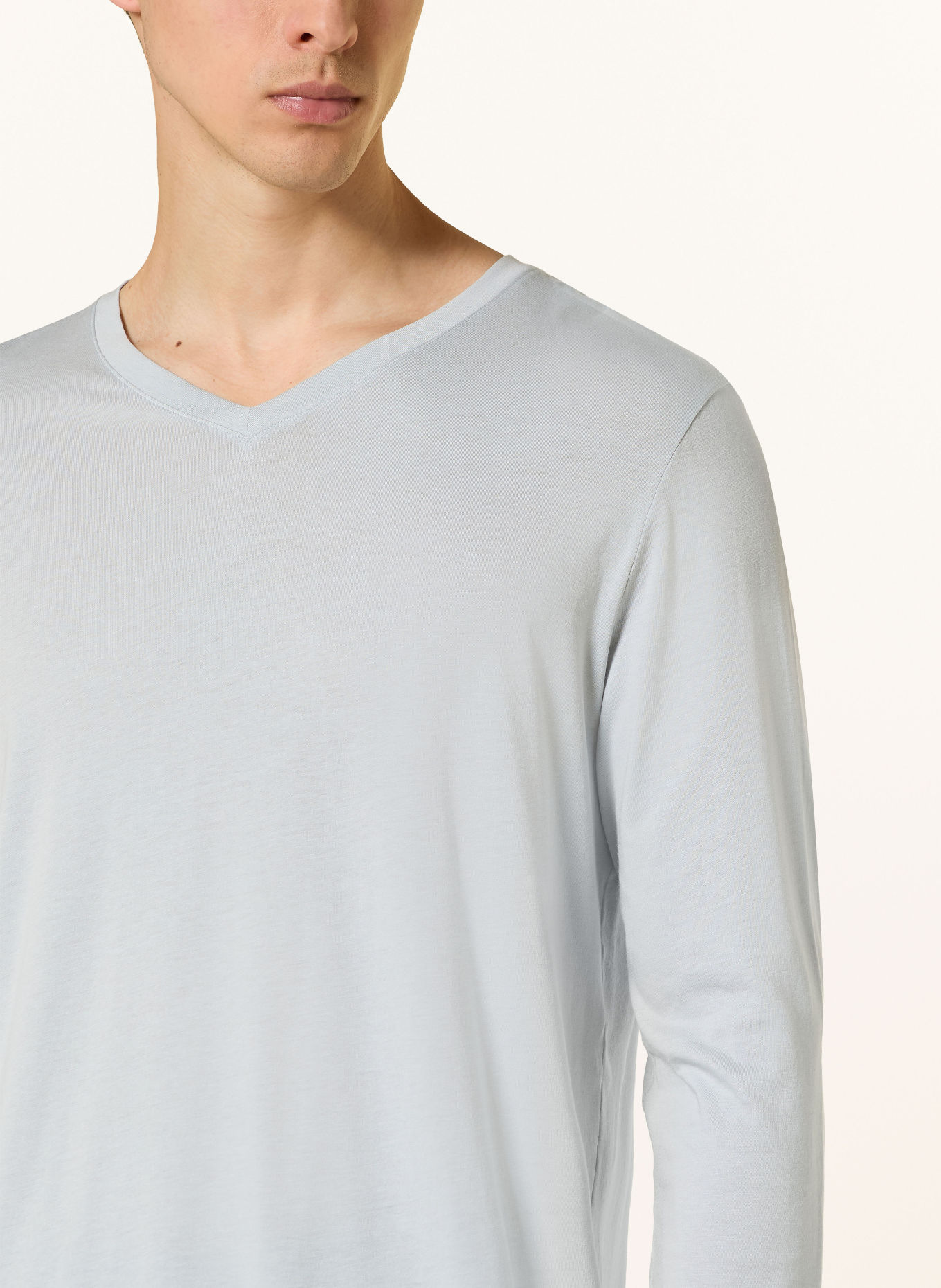 HANRO Pyjama NIGHT & DAY: LICHTBLAUW / DONKERBLAUW