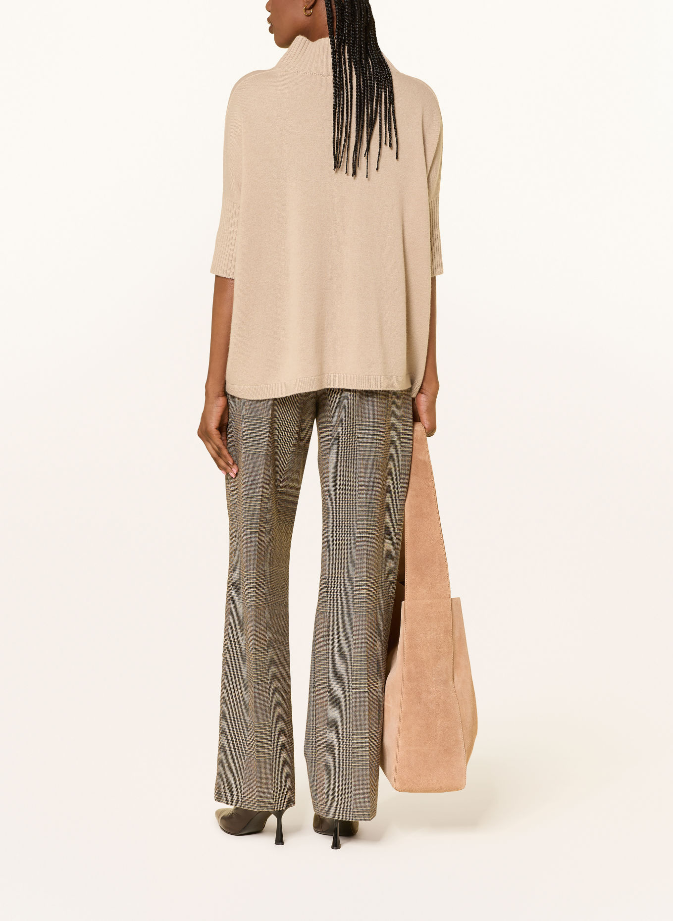 ANTONELLI firenze Pull en maille à manches 3/4 et cachemire: BEIGE
