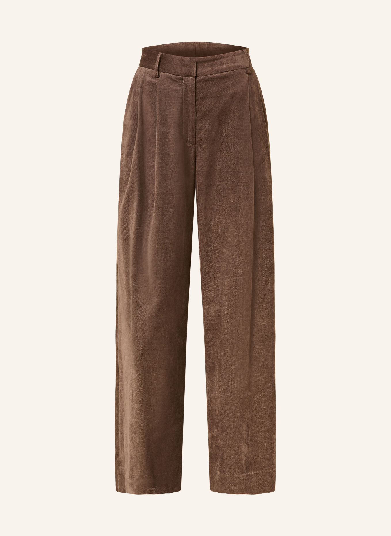 ANTONELLI firenze PALMA velvet Marlene pants: DARK BROWN