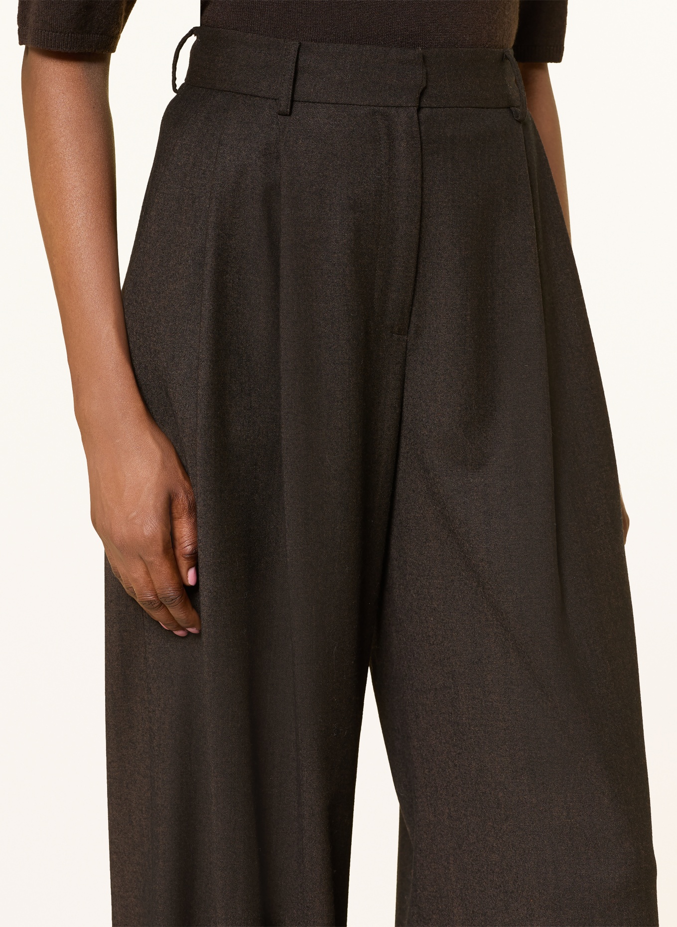ANTONELLI firenze Marlene pants: DARK GRAY / DARK BROWN