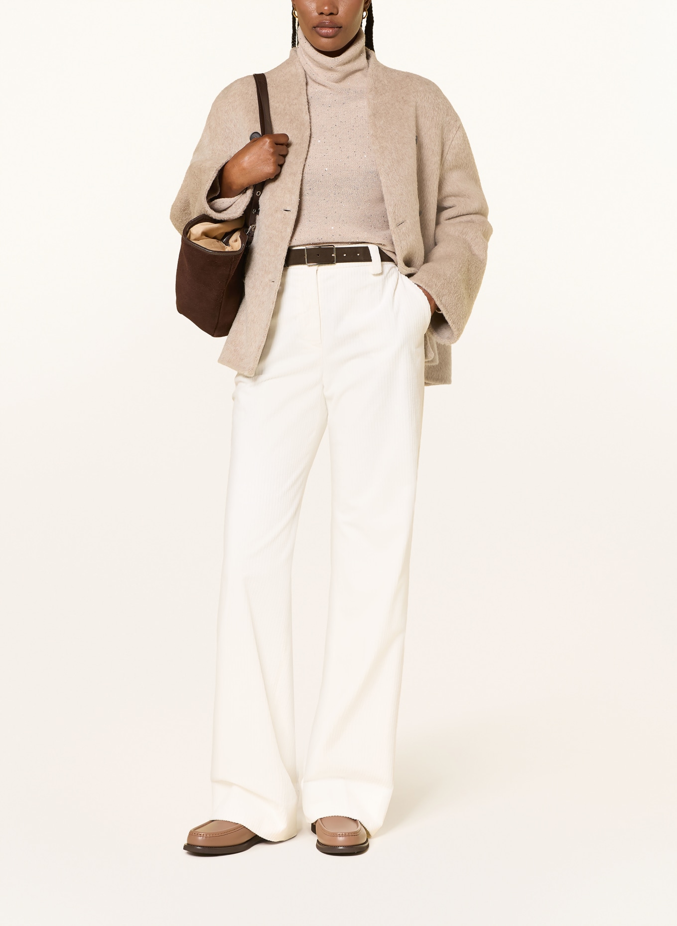 ANTONELLI firenze Corduroy pants: WHITE