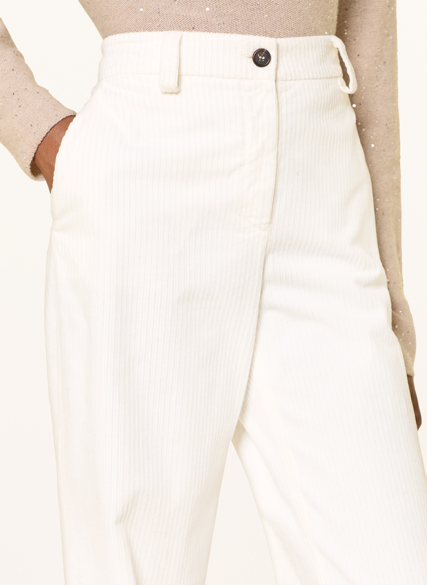 ANTONELLI firenze Corduroy pants: WHITE