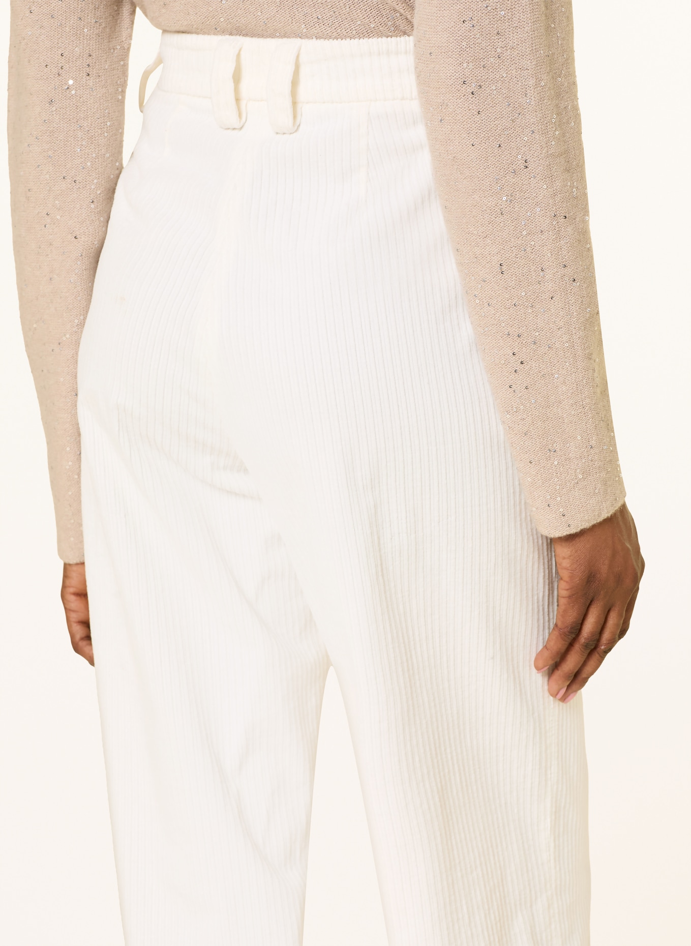 ANTONELLI firenze Corduroy pants: WHITE