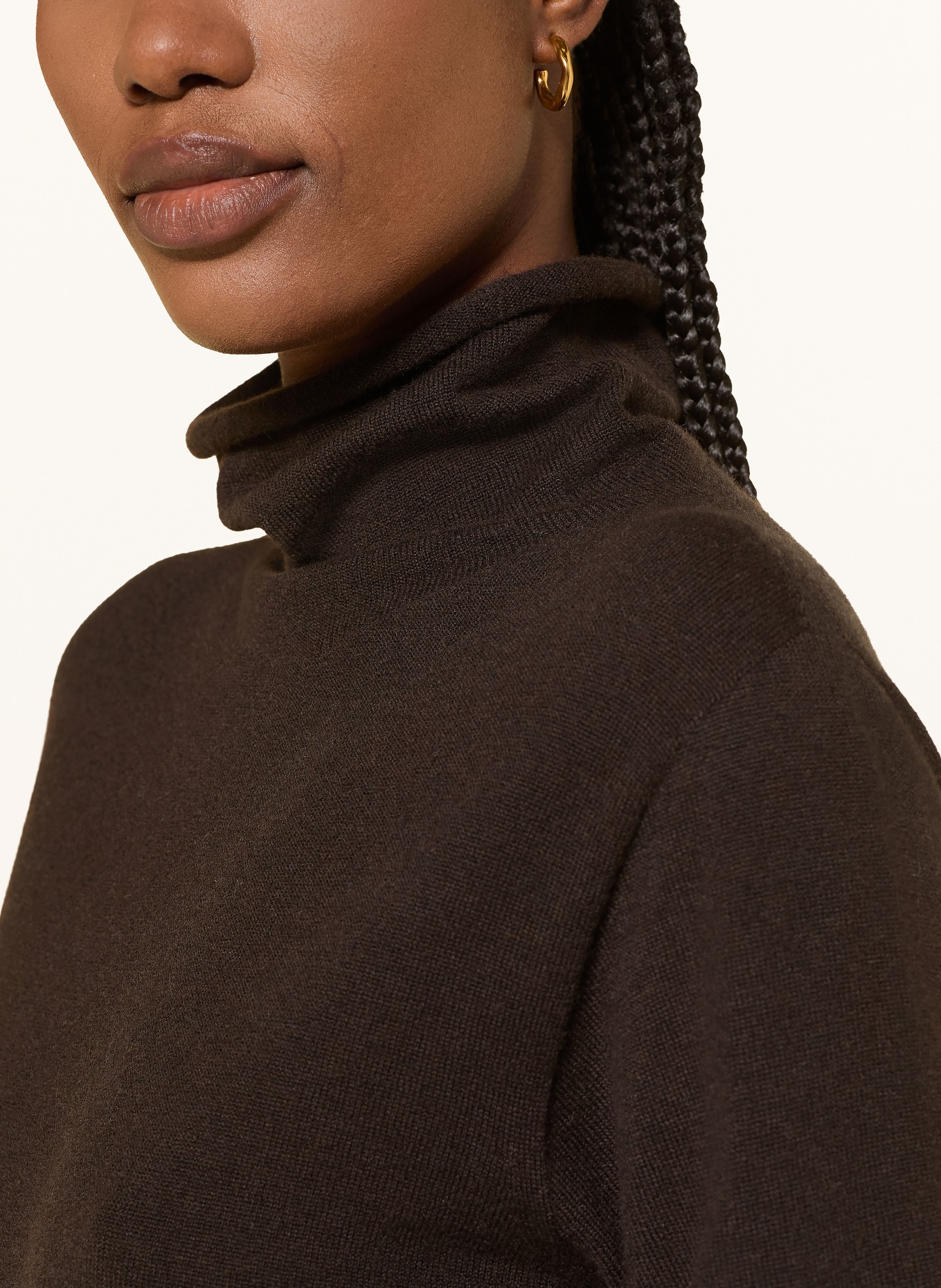 ANTONELLI firenze Strickshirt mit Cashmere: DUNKELBRAUN
