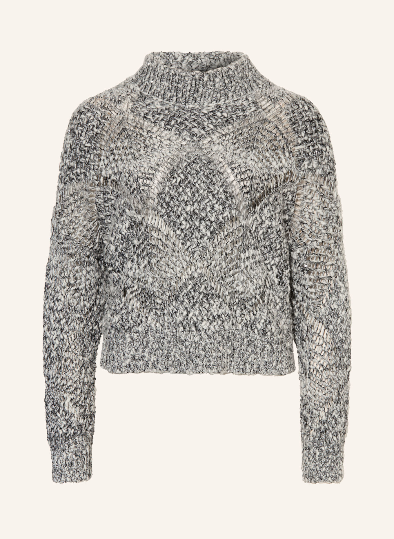 ANTONELLI firenze ASSIA Sweater with Sequins: GRAY / WHITE