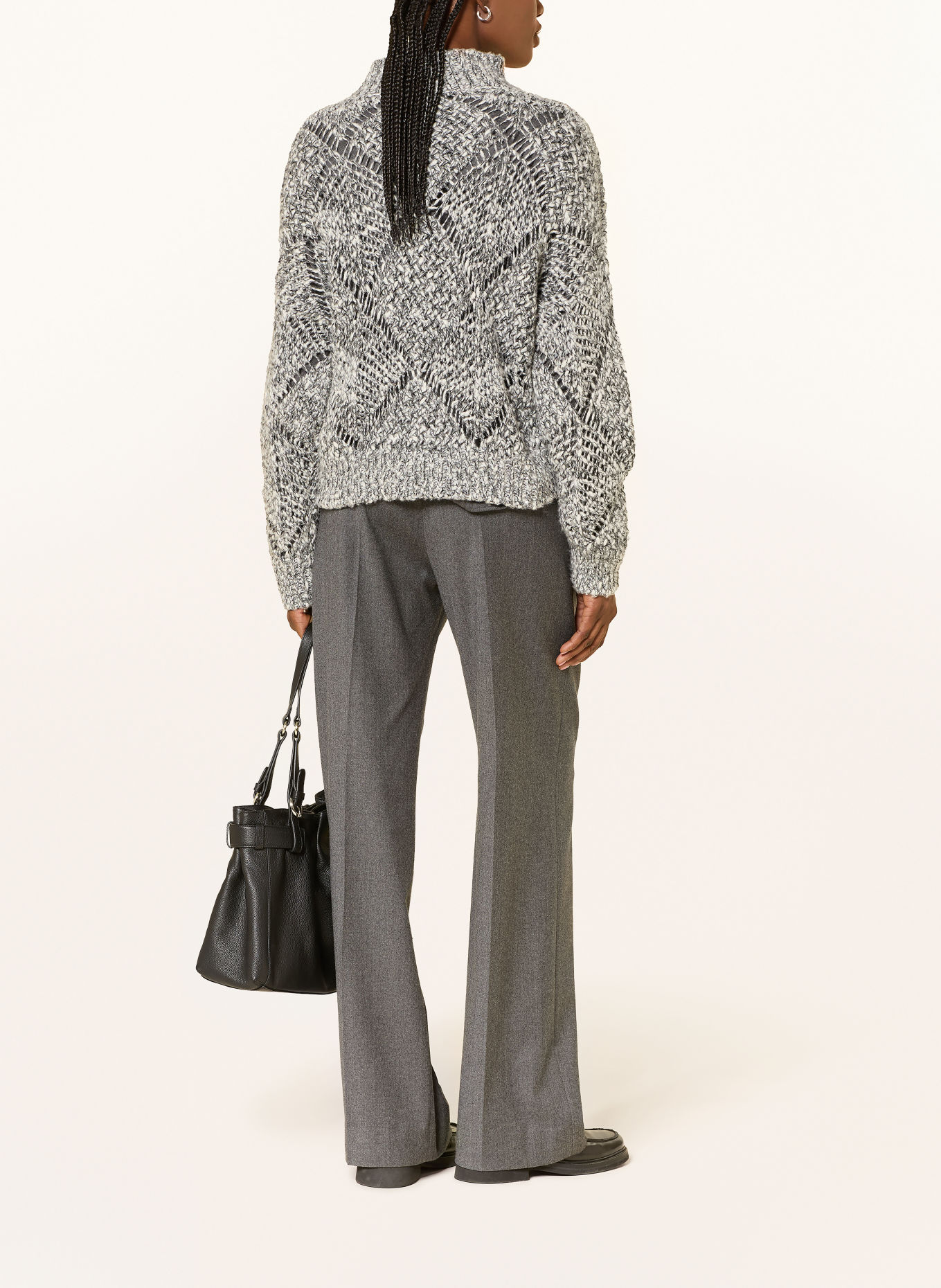 ANTONELLI firenze ASSIA Sweater with Sequins: GRAY / WHITE