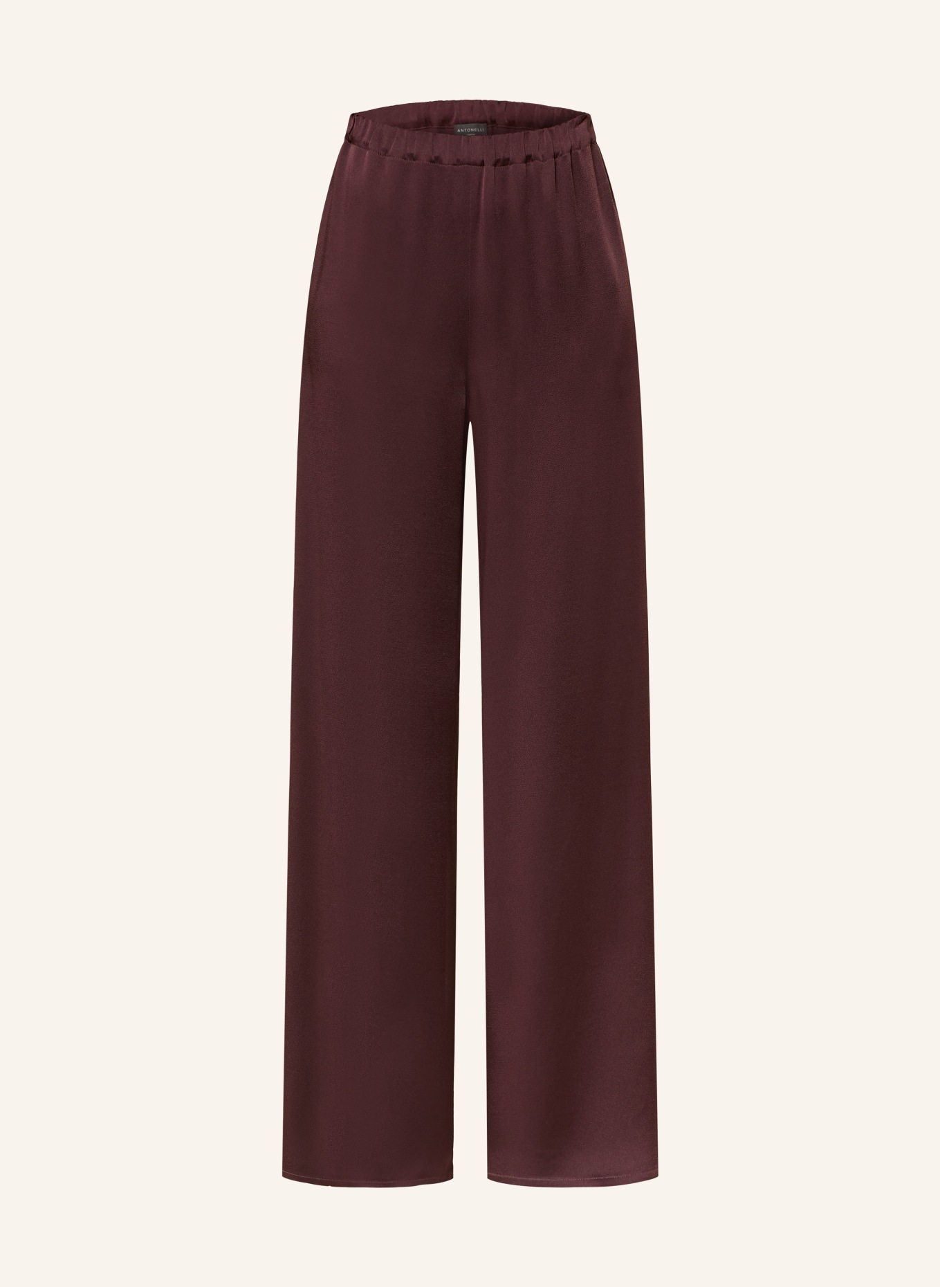 ANTONELLI firenze Marlene-broek van satijn: DONKERROOD