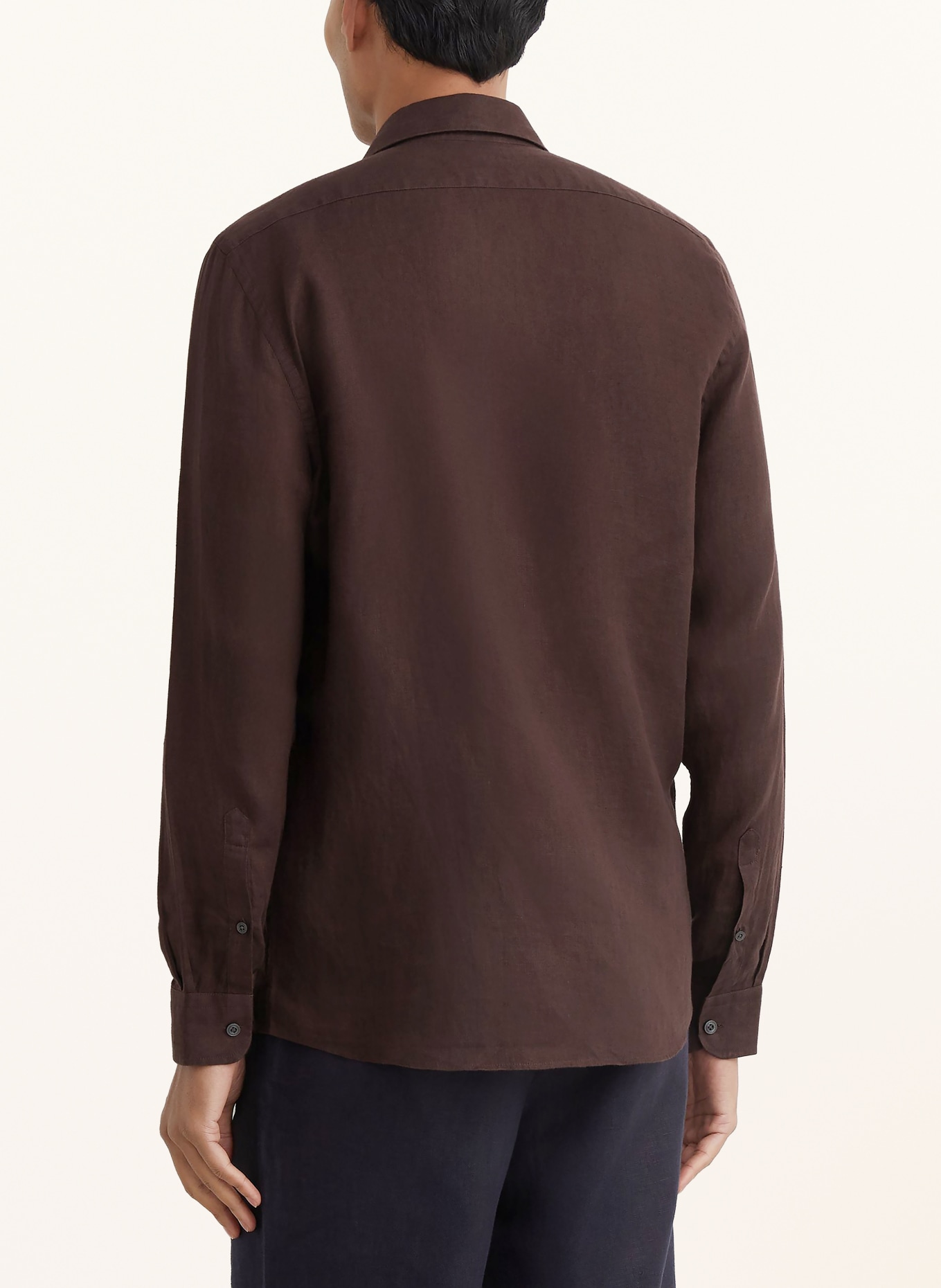 REISS Leinenhemd Extra Slim Fit: DUNKELBRAUN