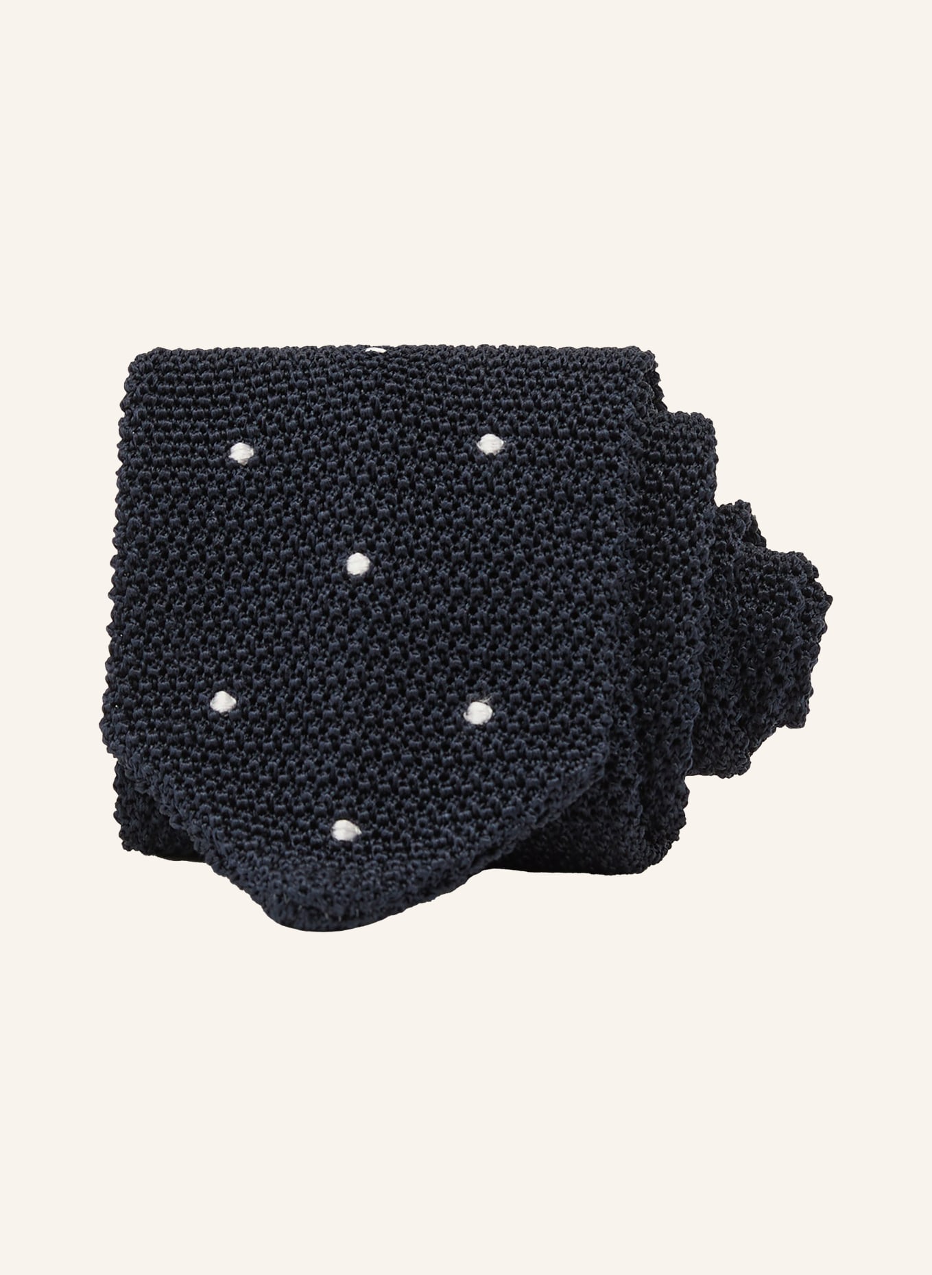 REISS Strick-Krawatte PUNTO SPOT: SCHWARZ / WEISS